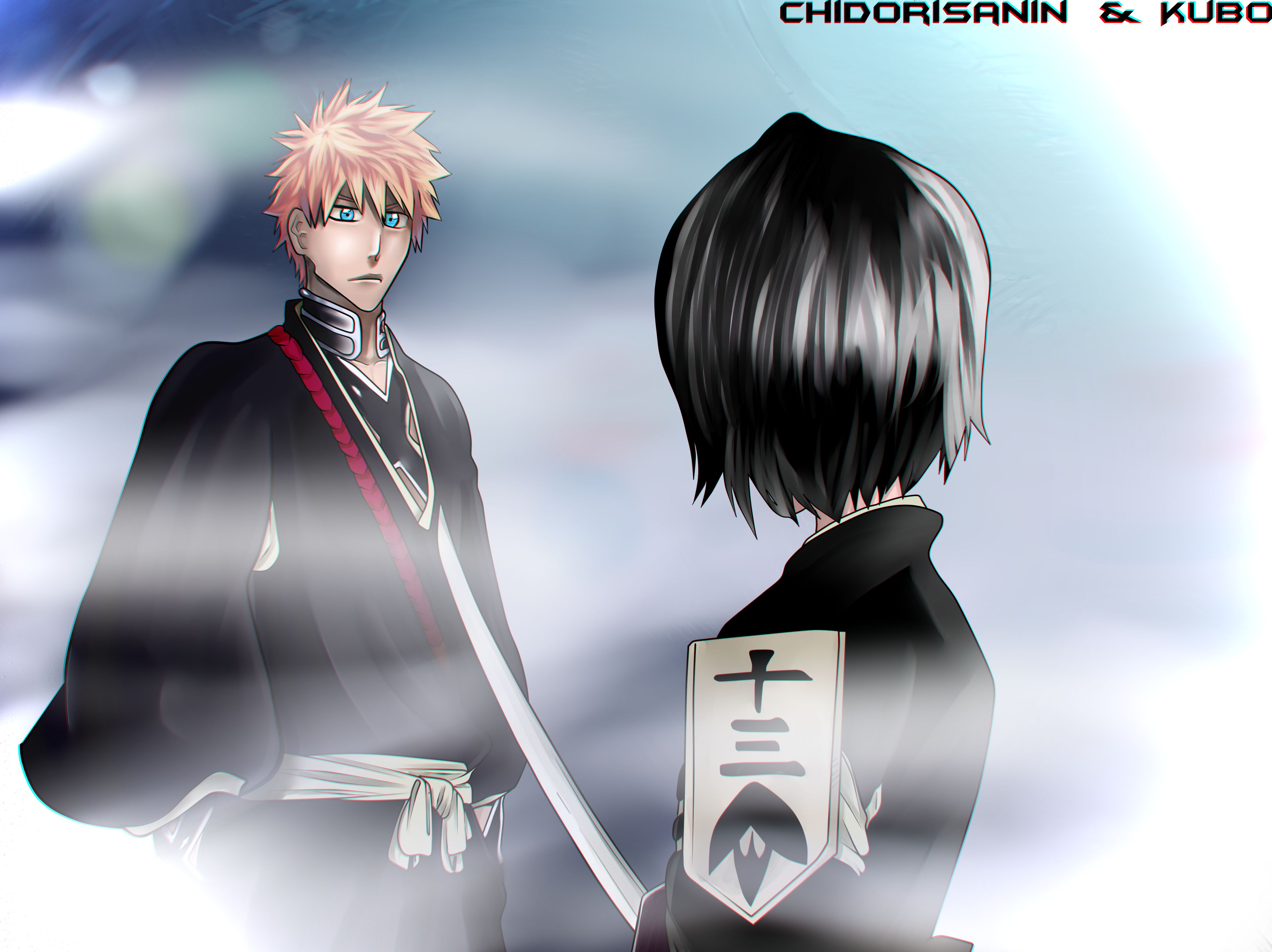 Free download wallpaper Anime, Bleach, Rukia Kuchiki, Ichigo Kurosaki on your PC desktop