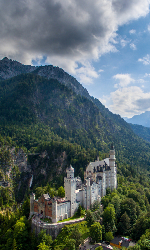 無料モバイル壁紙風景, 城, 山, ドイツ, ノイシュヴァンシュタイン城, マンメイドをダウンロードします。