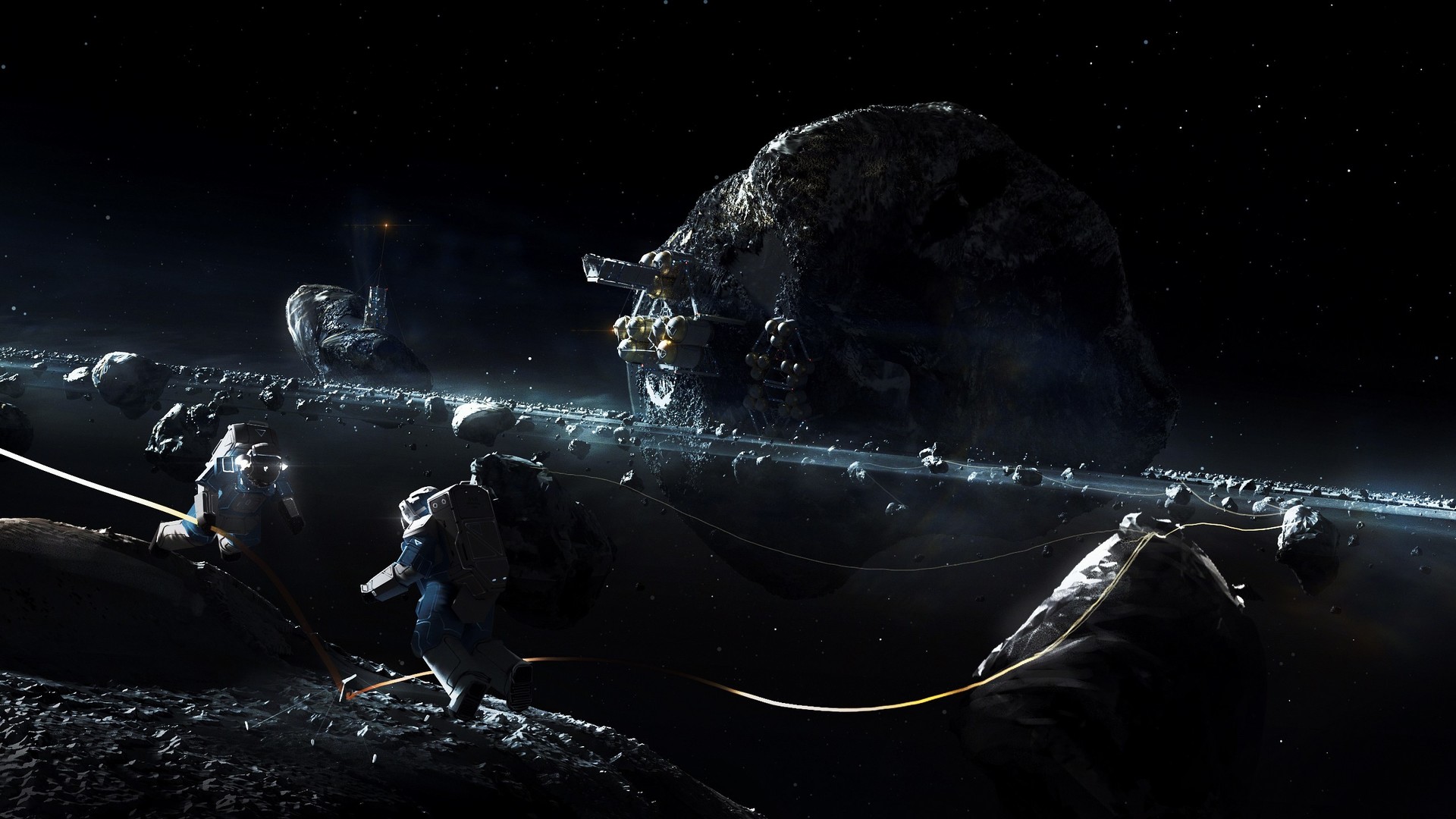 Free download wallpaper Space, Sci Fi, Astronaut, Asteroid on your PC desktop