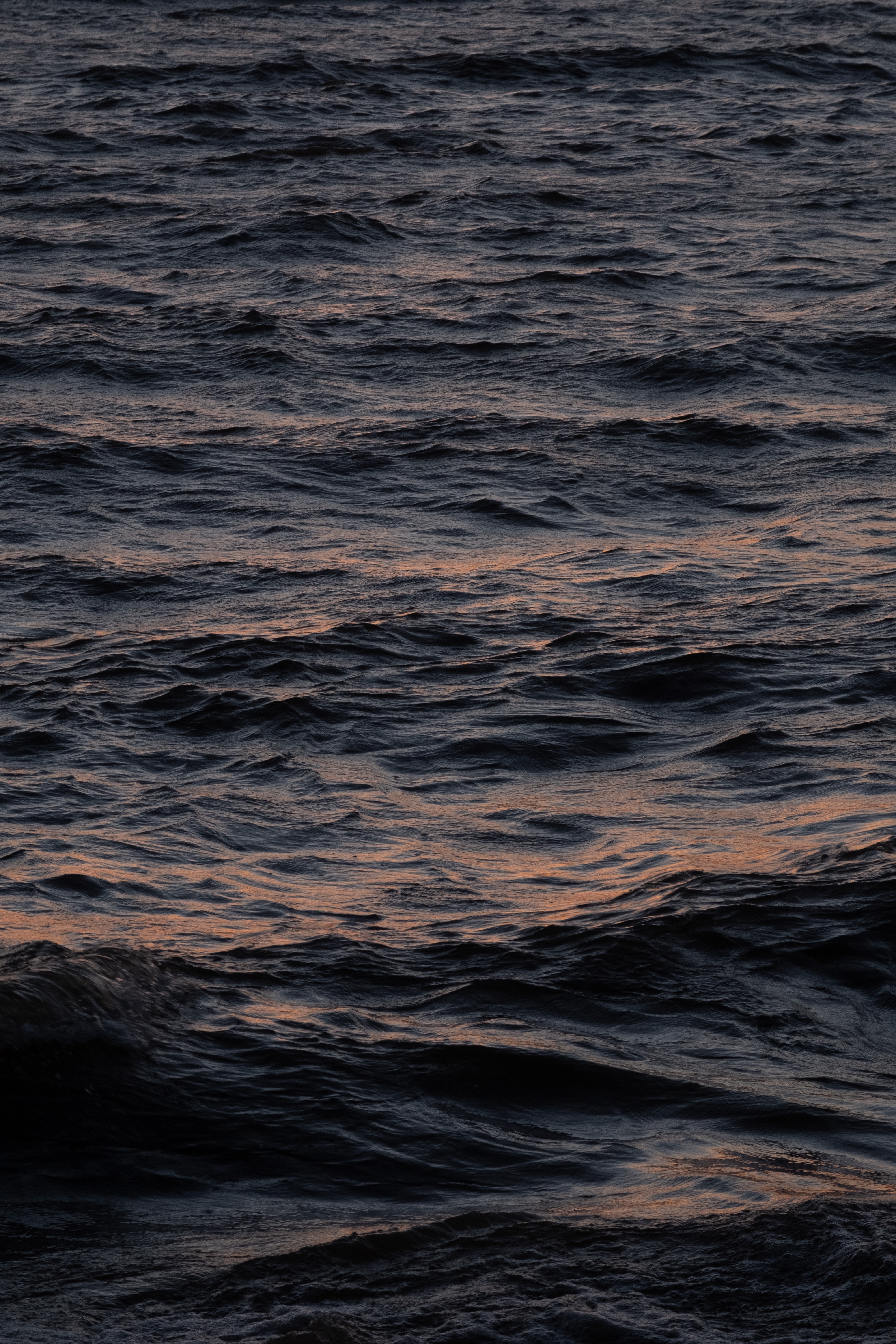 dark, nature, water, waves, surface, basin Full HD