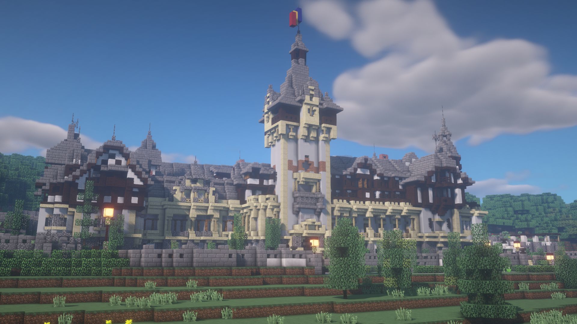 Free download wallpaper Minecraft, Palace, Video Game, Castle on your PC desktop