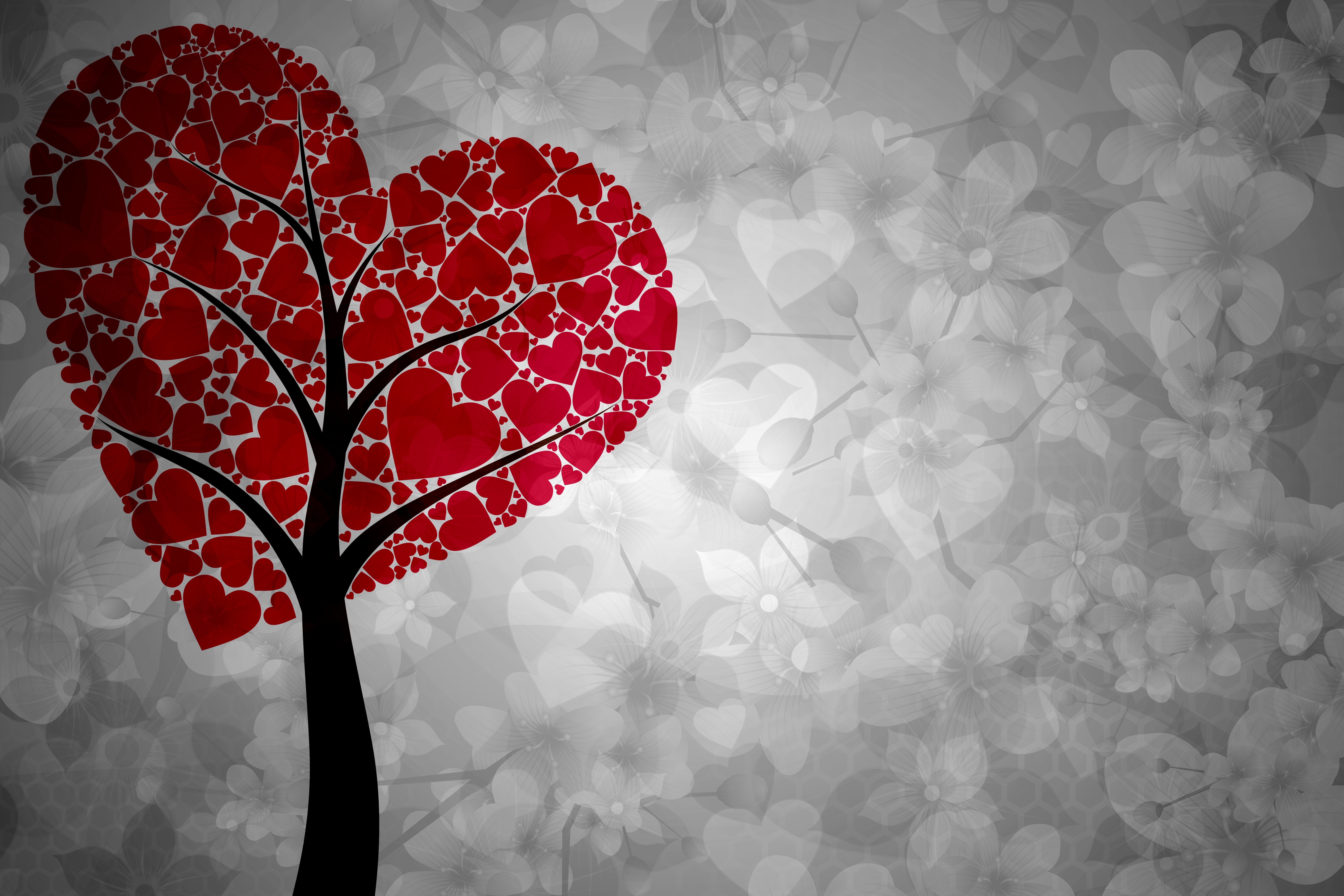 Free download wallpaper Tree, Heart, Artistic on your PC desktop