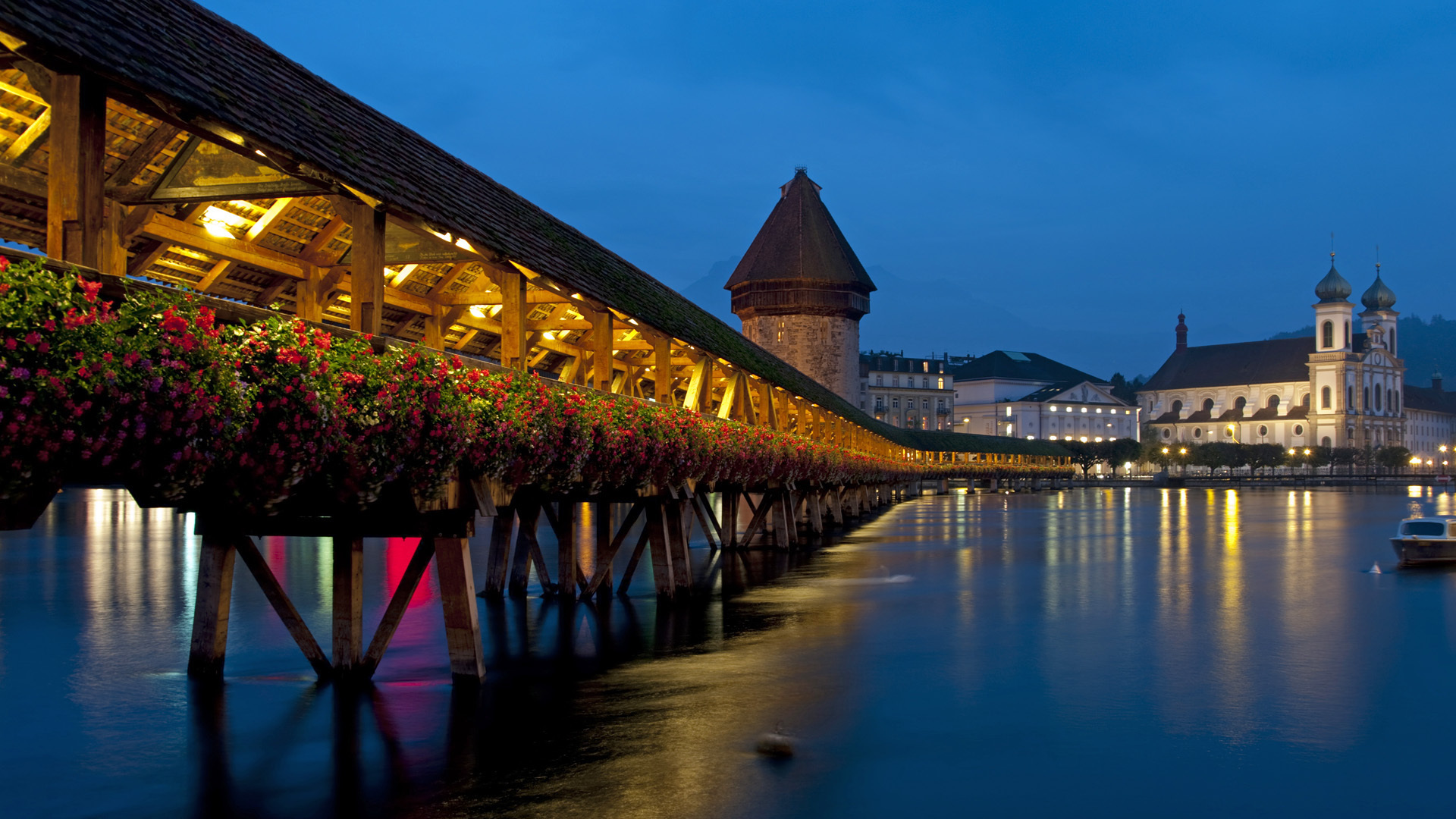 1449197画像をダウンロードマンメイド, 橋, チャペル橋, ルツェルン, スイス-壁紙とスクリーンセーバーを無料で