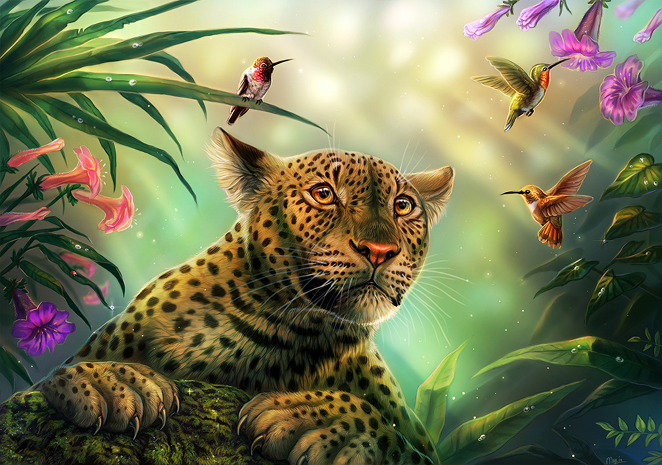 Скачати мобільні шпалери Леопард, Коти, Тварина безкоштовно.
