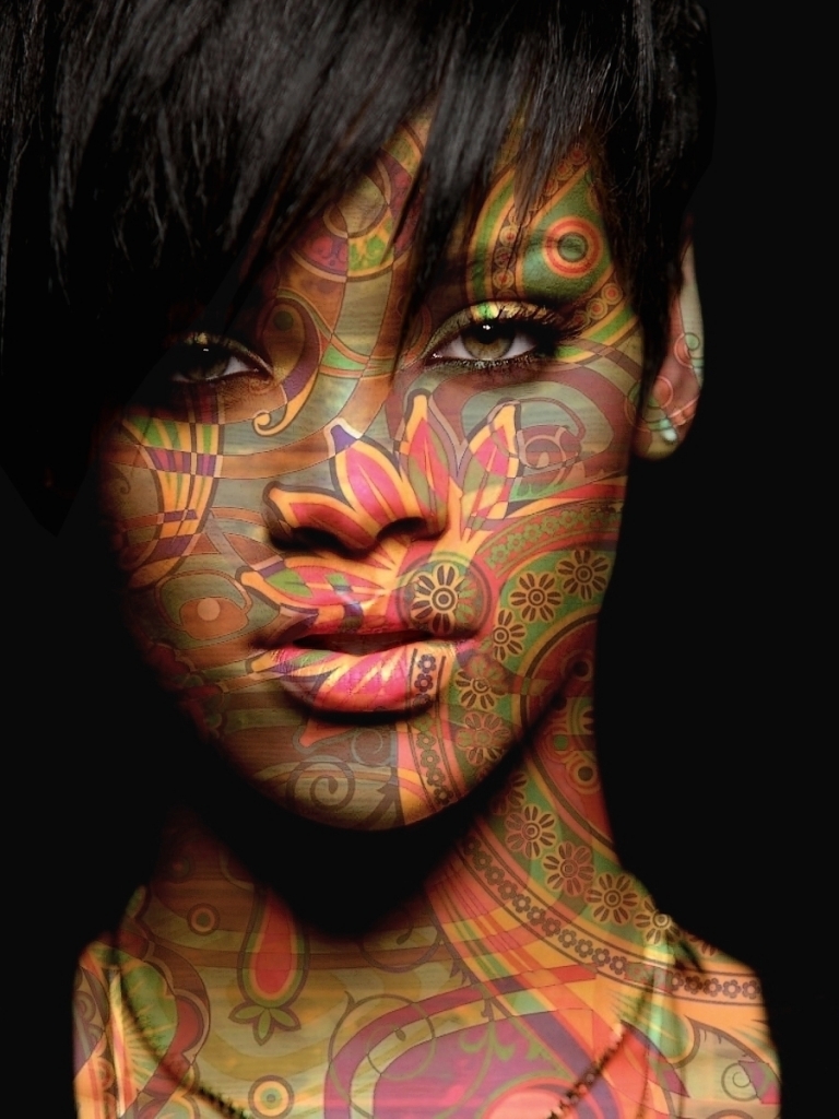 Download mobile wallpaper Music, Fantasy, Rihanna, Face, Eye for free.