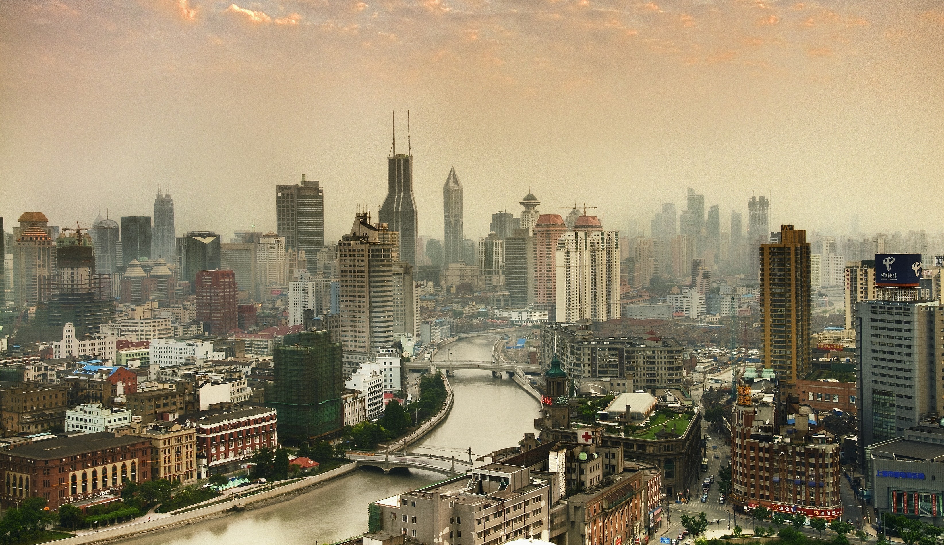 Скачати мобільні шпалери Шанхай, Китай, Міста, Створено Людиною, Місто безкоштовно.