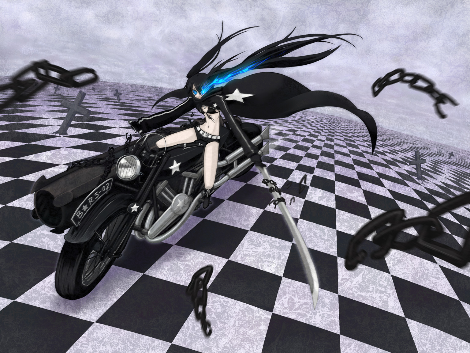 Téléchargez des papiers peints mobile Black Rock Shooter, Animé gratuitement.