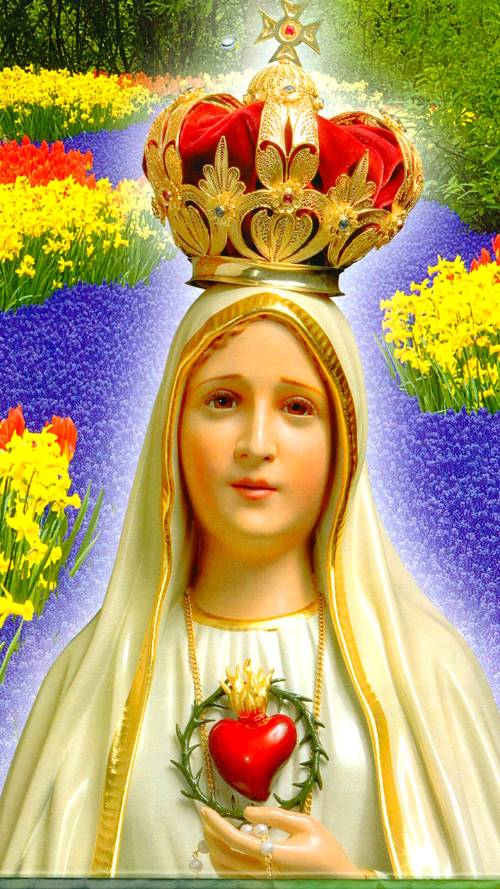 mary (mother of jesus), mary, religious, our lady of fátima HD wallpaper