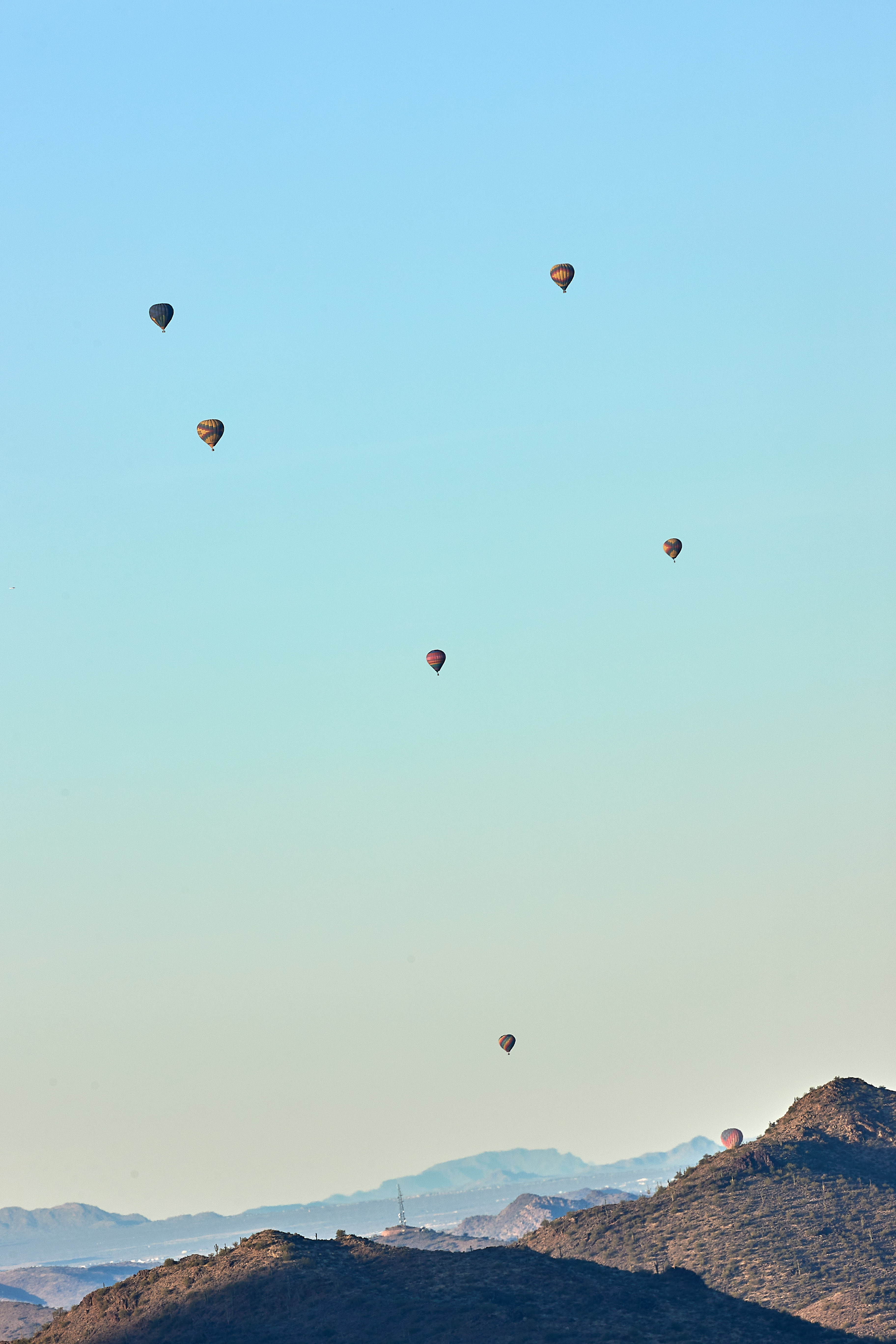 55068 скачать картинку небо, горы, воздушные шары, разное - обои и заставки бесплатно