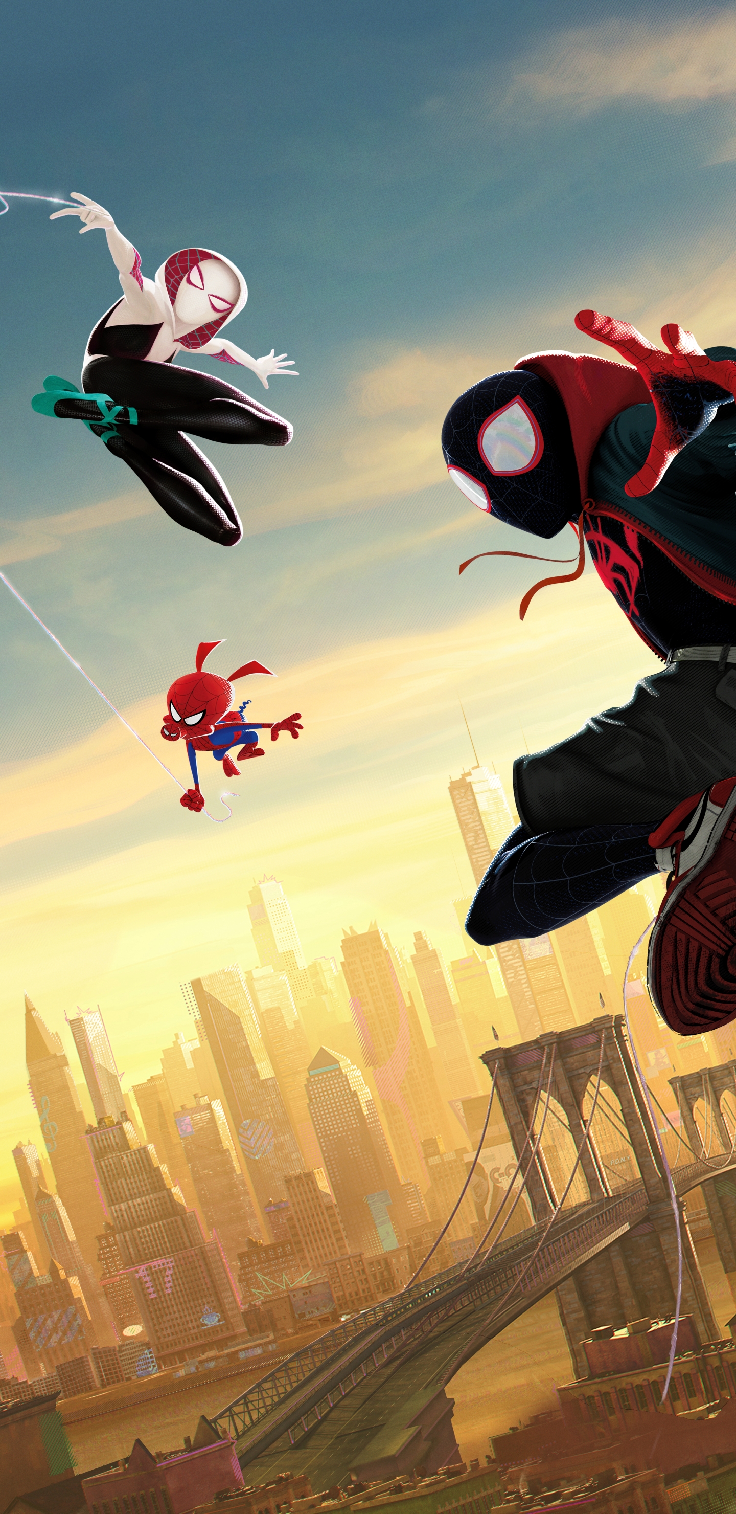 Download mobile wallpaper Spider Man, Movie, Miles Morales, Spider Gwen, Spider Ham, Spider Man: Into The Spider Verse for free.