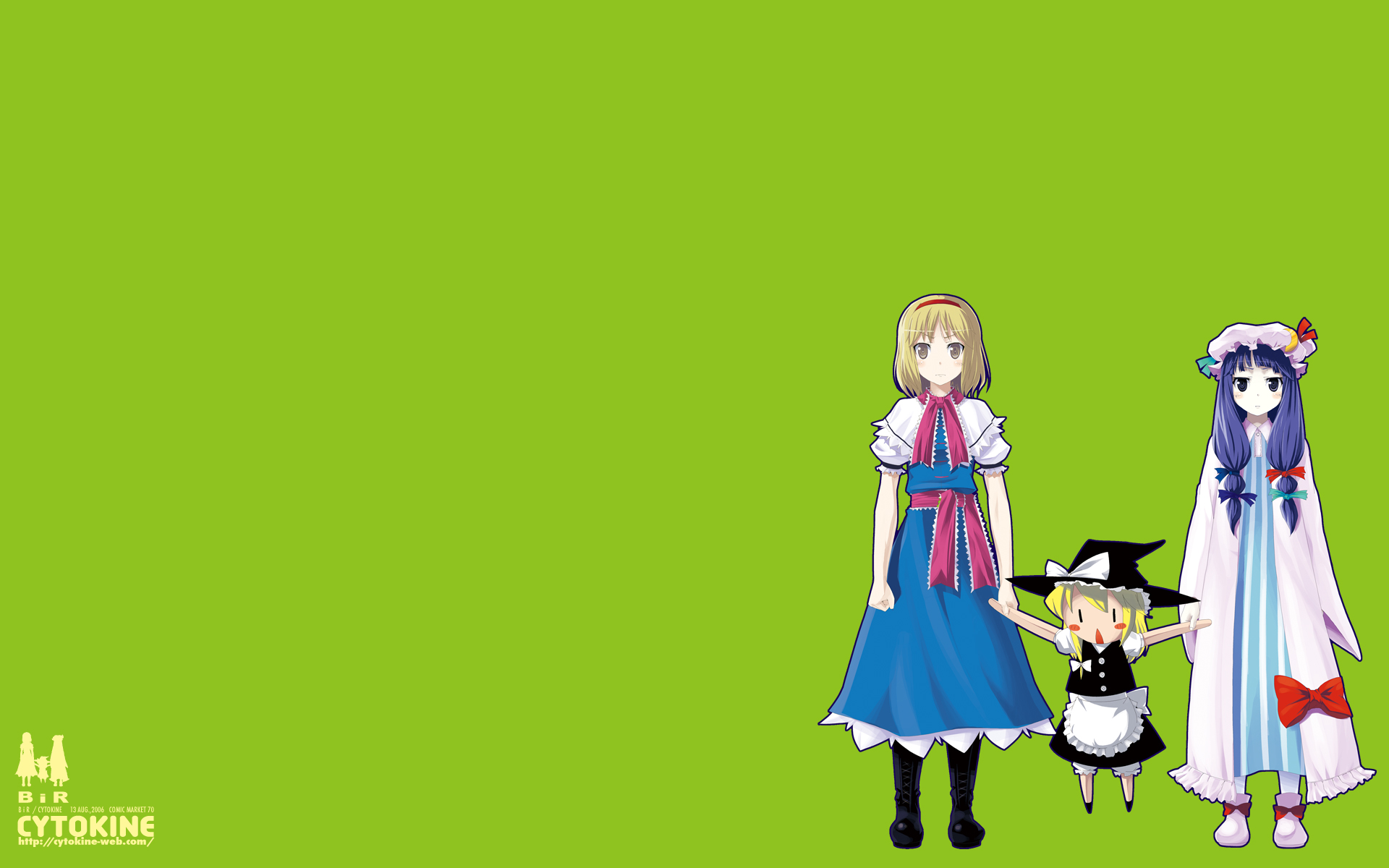 Free download wallpaper Anime, Touhou, Patchouli Knowledge, Marisa Kirisame, Alice Margatroid on your PC desktop