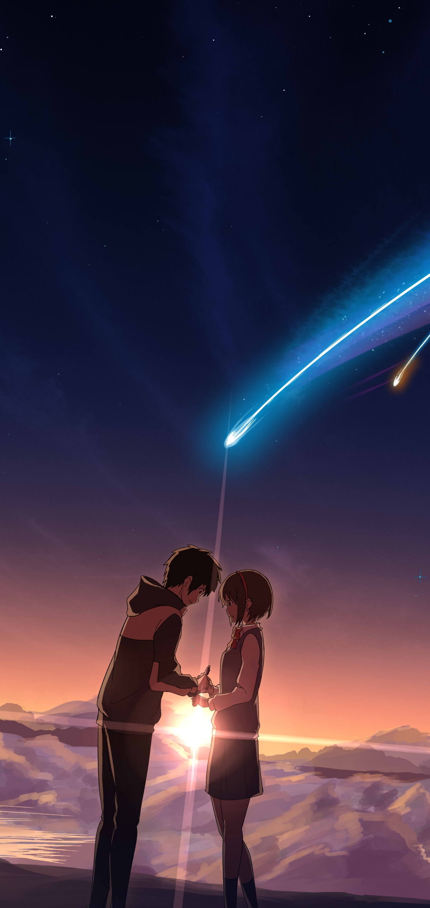 Handy-Wallpaper Animes, Your Name Gestern Heute Und Für Immer, Kimi No Na Wa, Mitsuha Miyamizu, Taki Tachibana kostenlos herunterladen.