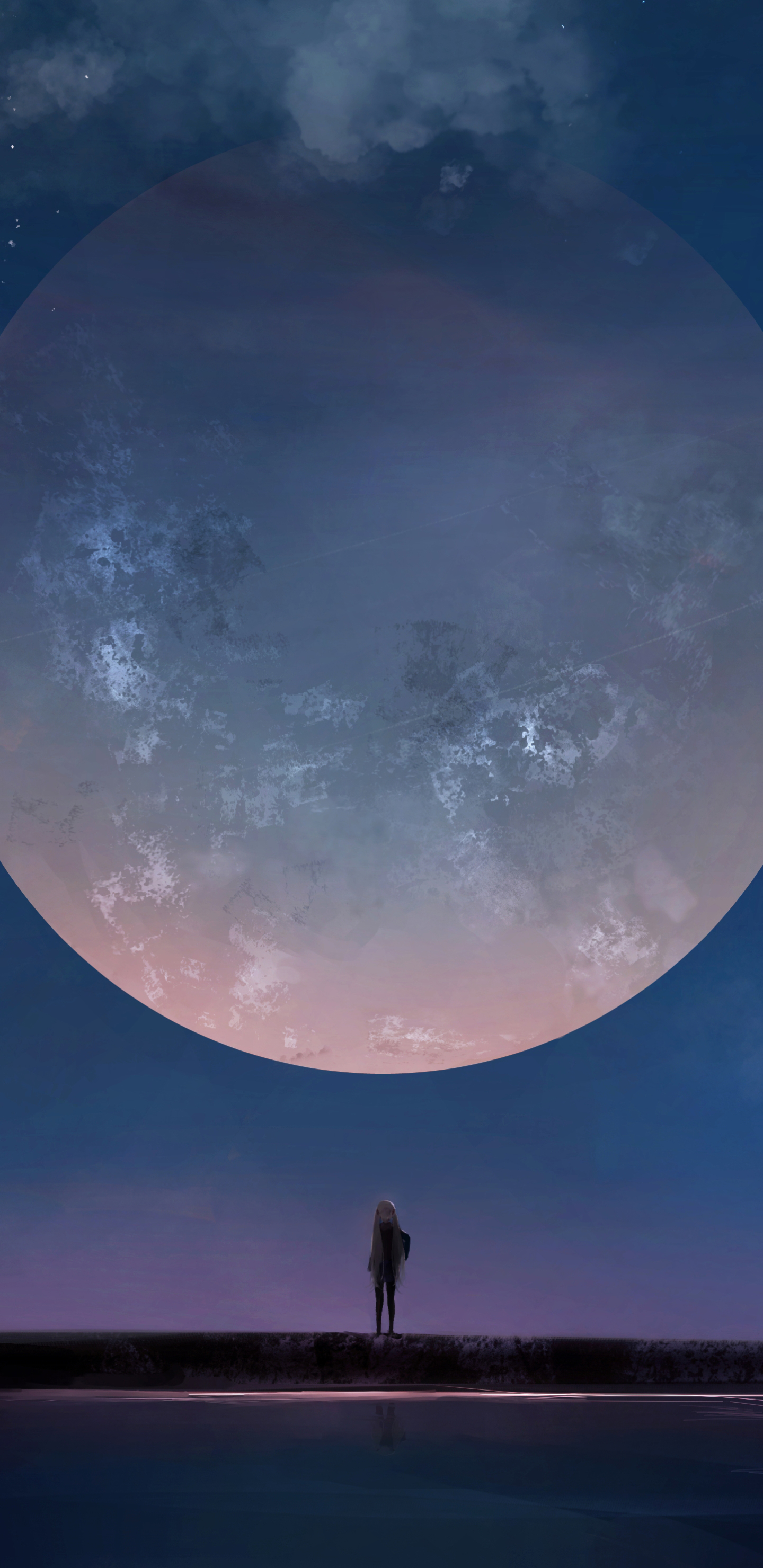 Скачать картинку Аниме, Небо, Луна 2112 в телефон бесплатно.