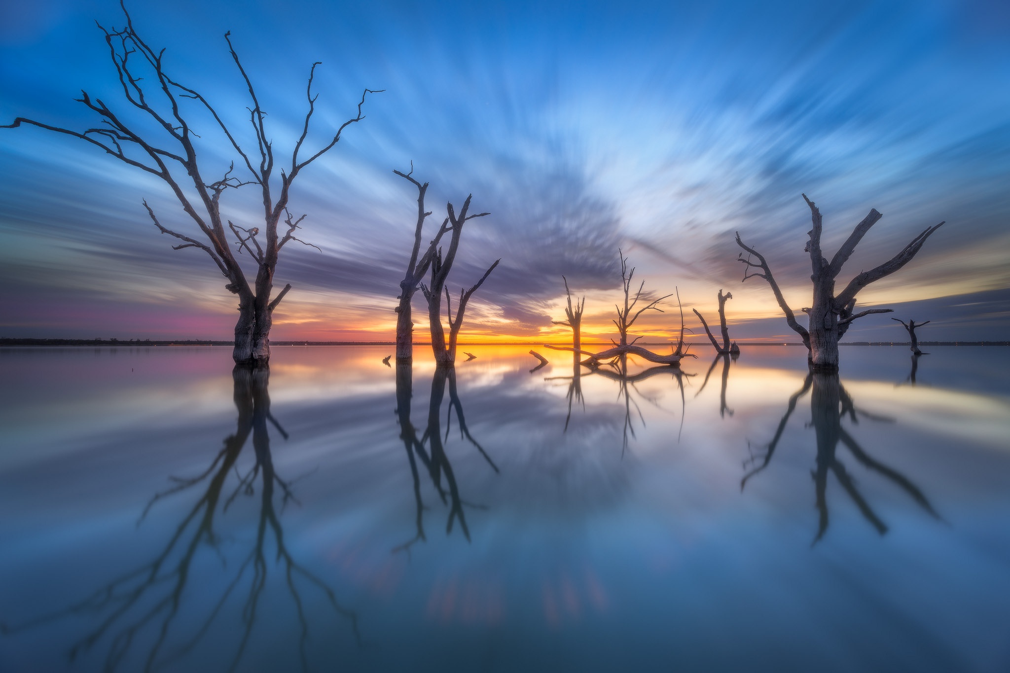 Free download wallpaper Nature, Sky, Horizon, Reflection, Tree, Earth on your PC desktop