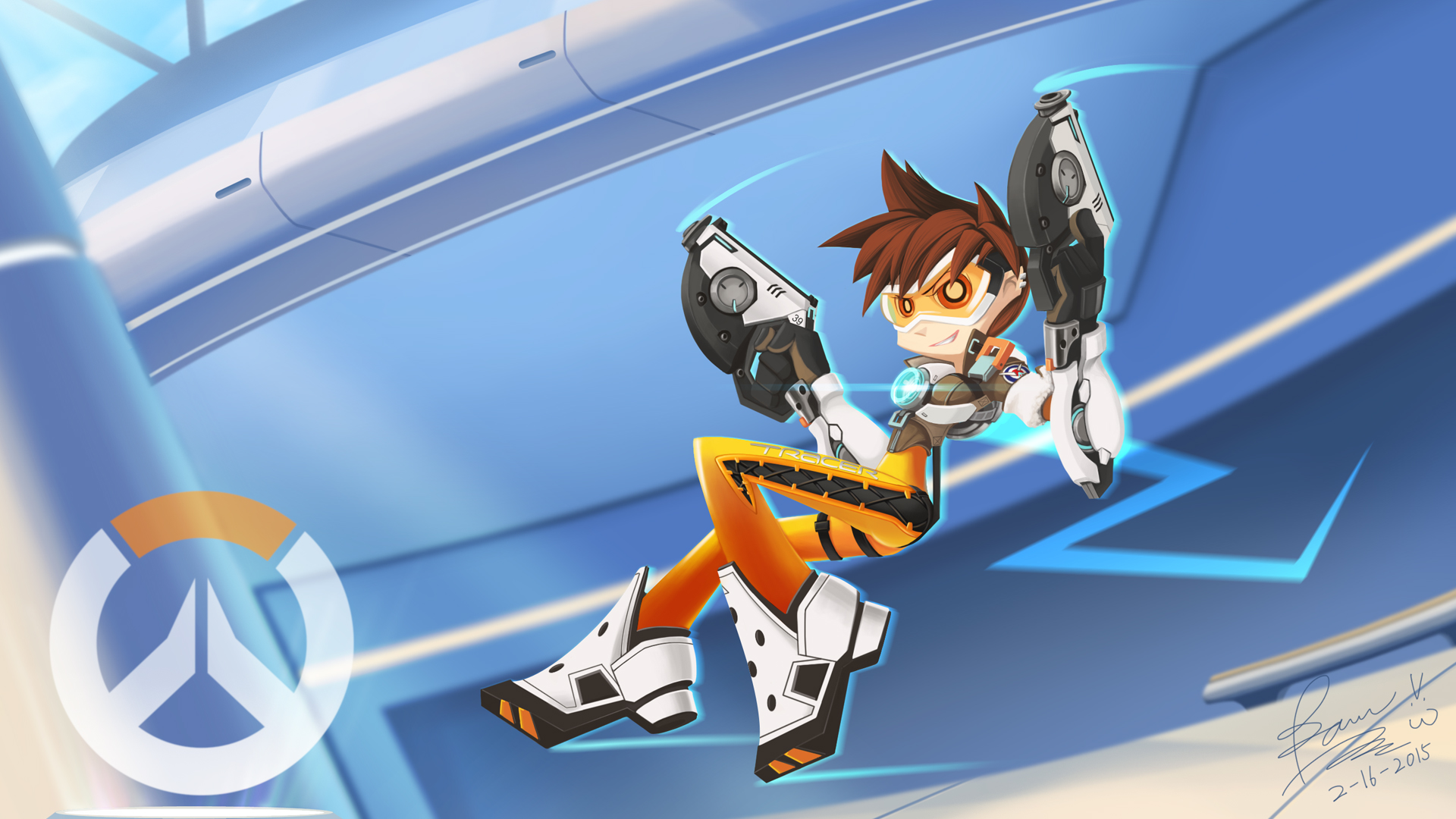 Завантажити шпалери безкоштовно Відеогра, Надзор, Tracer (Overwatch) картинка на робочий стіл ПК