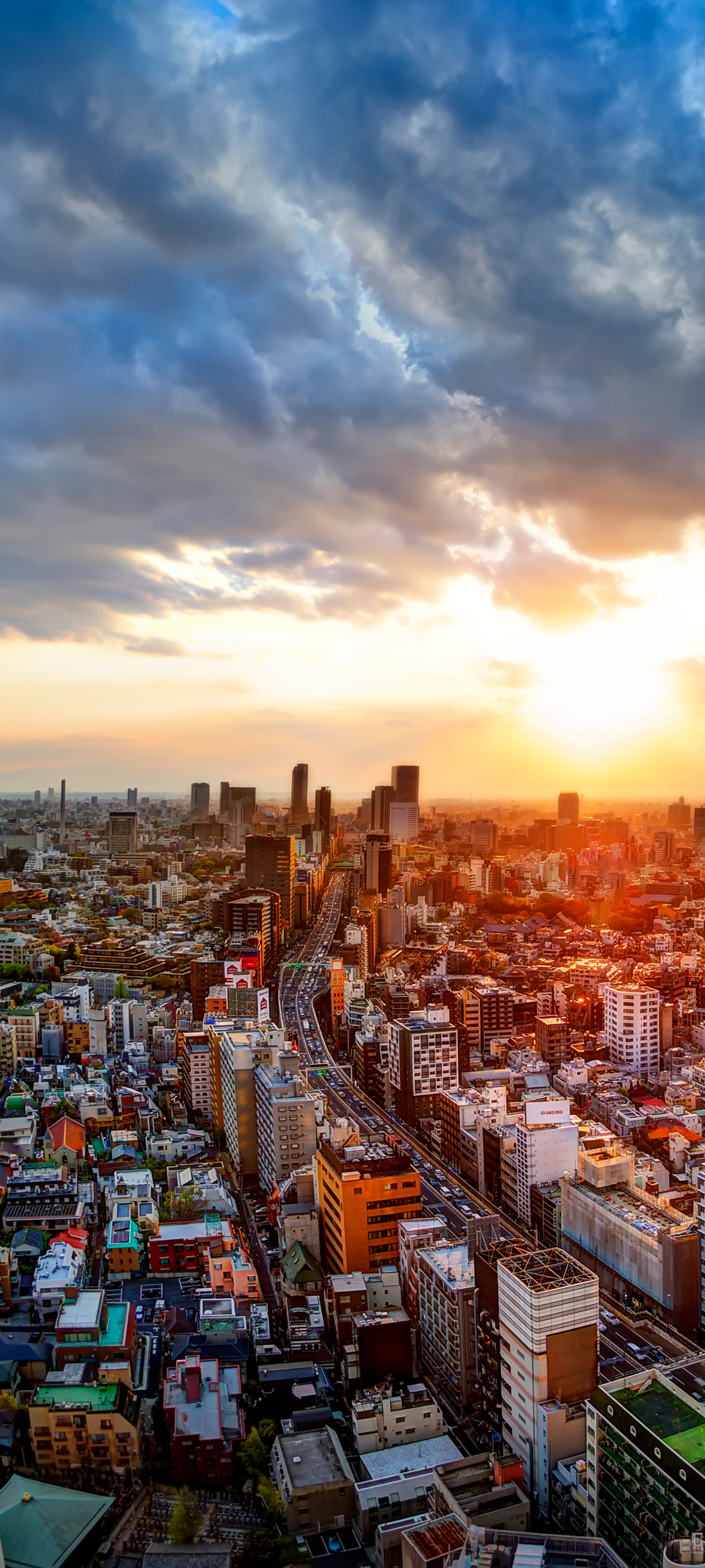 Laden Sie das Städte, Wolkenkratzer, Panorama, Japan, Wolke, Tokio, Sonnenuntergang, Menschengemacht-Bild kostenlos auf Ihren PC-Desktop herunter