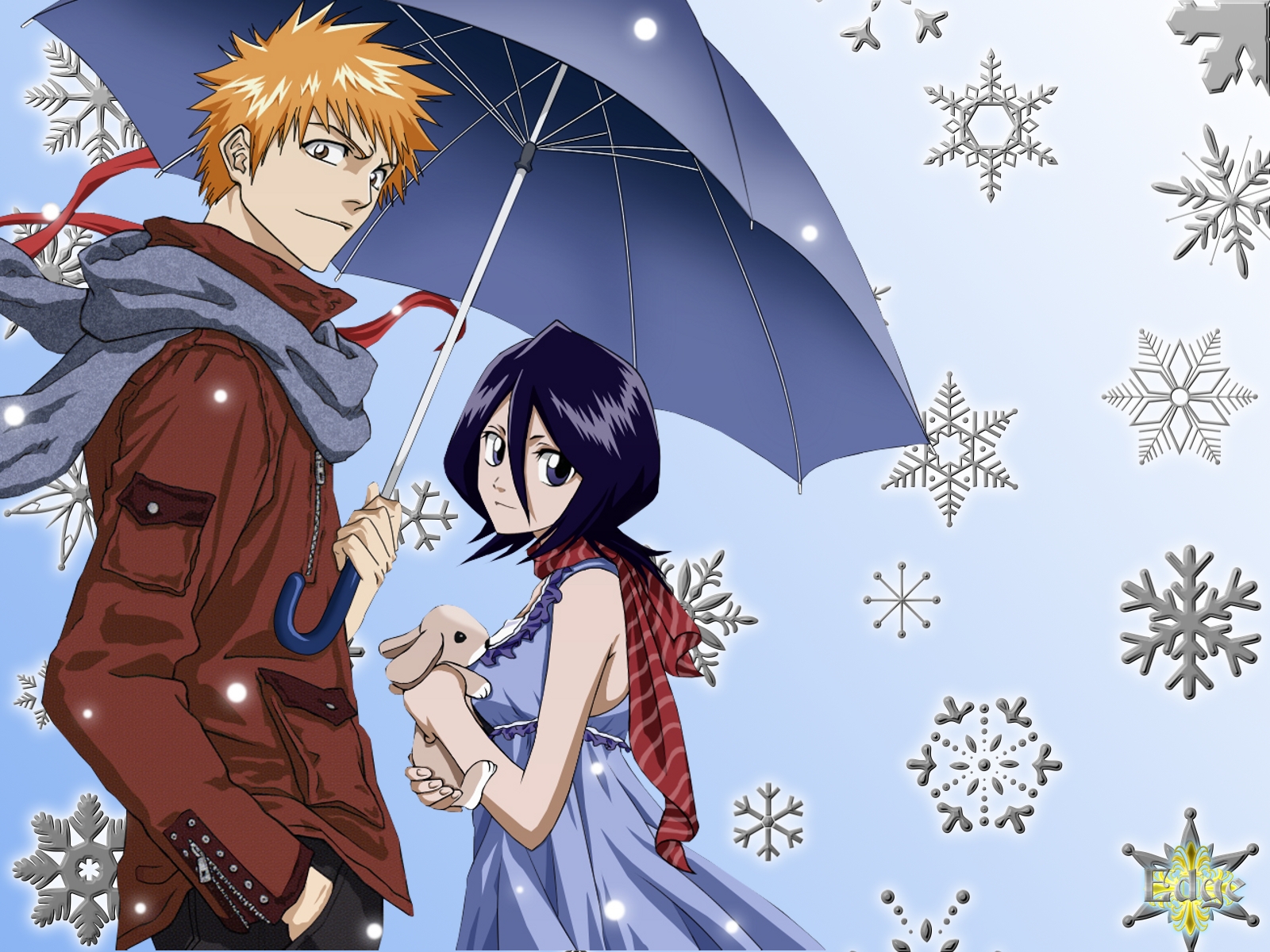 Free download wallpaper Anime, Bleach, Rukia Kuchiki, Ichigo Kurosaki on your PC desktop