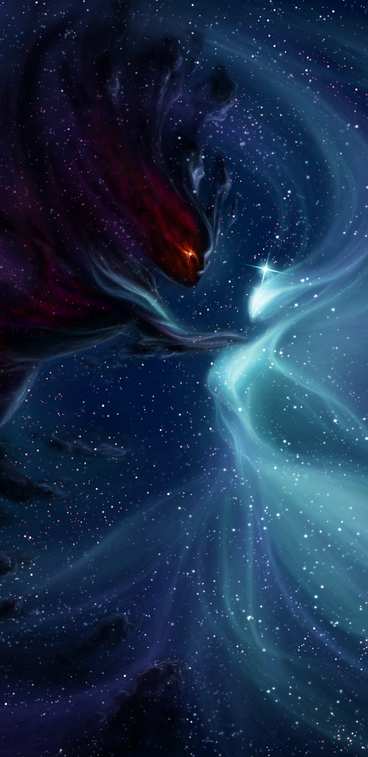 Download mobile wallpaper Stars, Nebula, Space, Creature, Sci Fi for free.