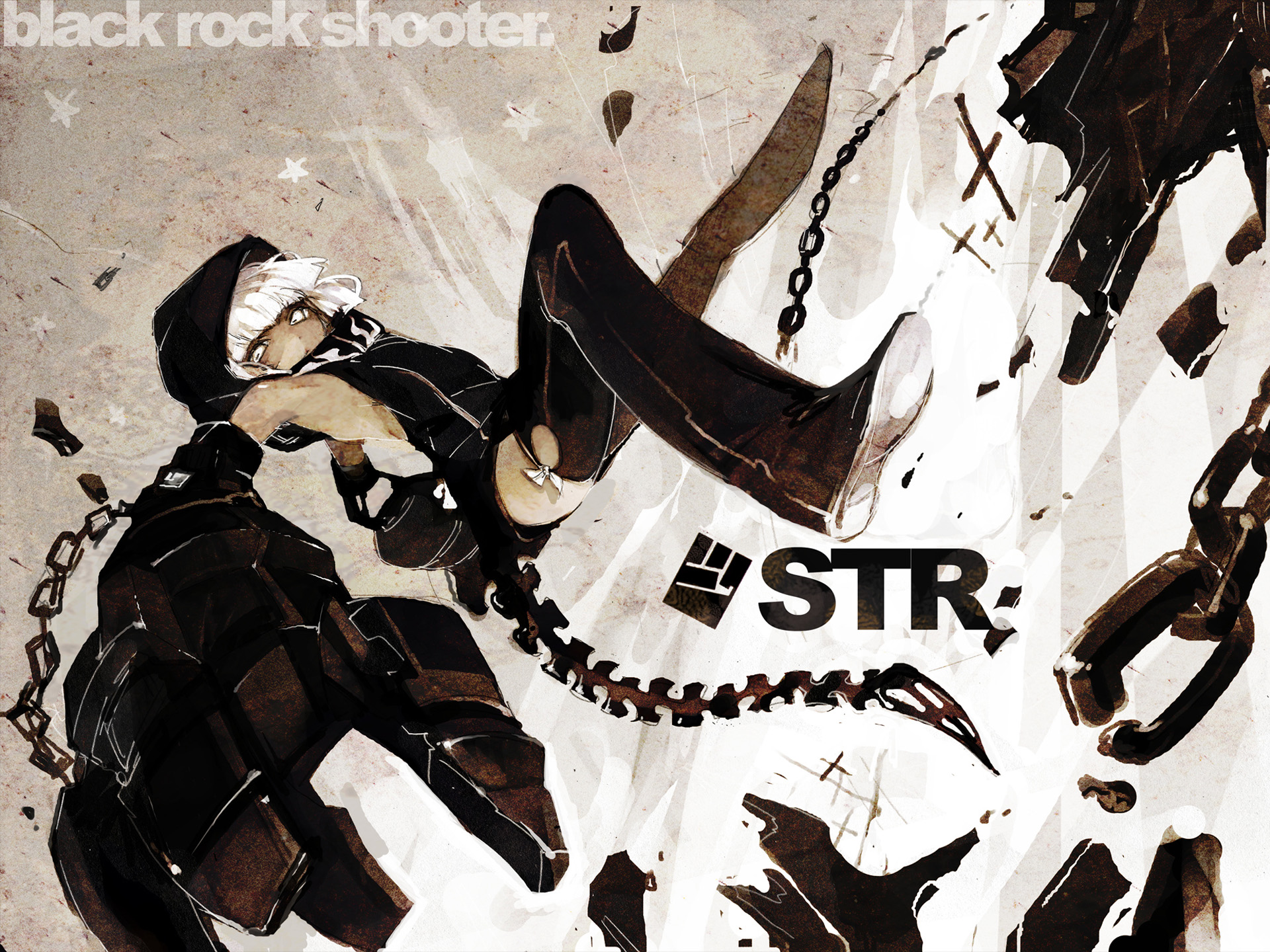 Free download wallpaper Anime, Black Rock Shooter, Strength (Black Rock Shooter) on your PC desktop