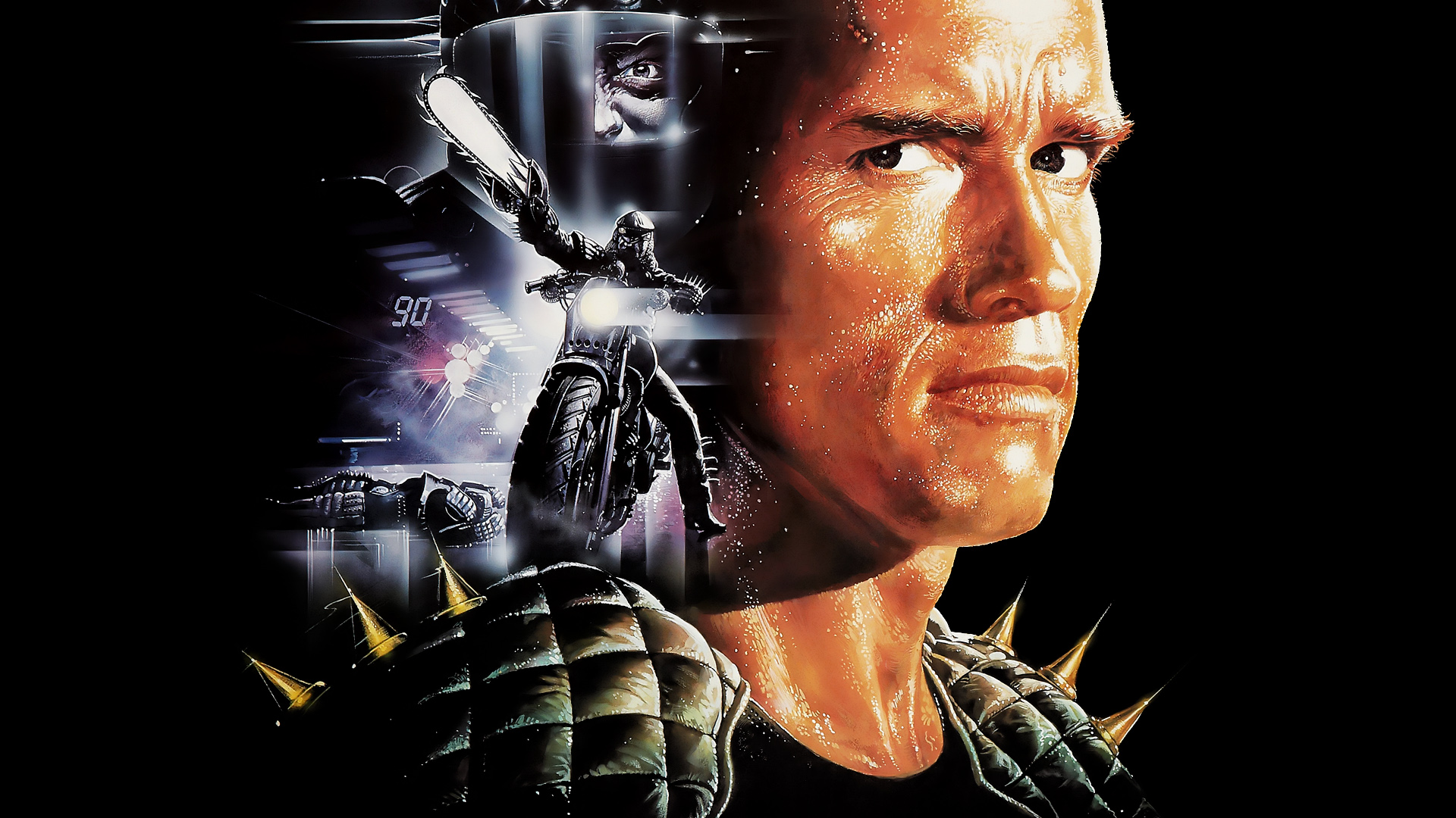 Handy-Wallpaper Arnold Schwarzenegger, Filme, Running Man kostenlos herunterladen.
