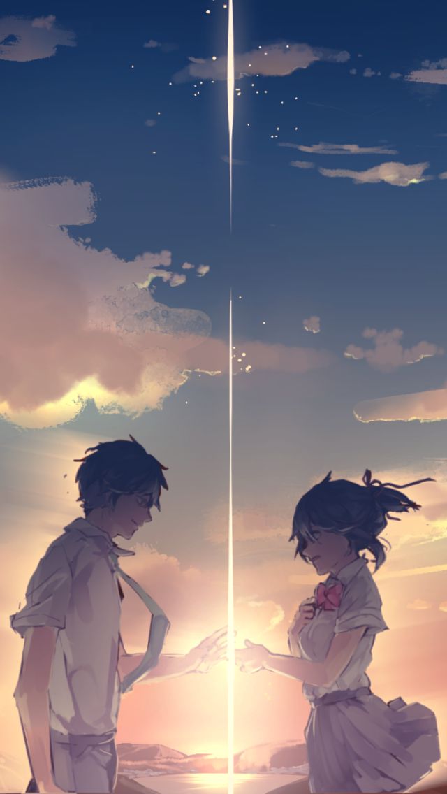 Download mobile wallpaper Anime, Your Name, Kimi No Na Wa, Mitsuha Miyamizu, Taki Tachibana for free.