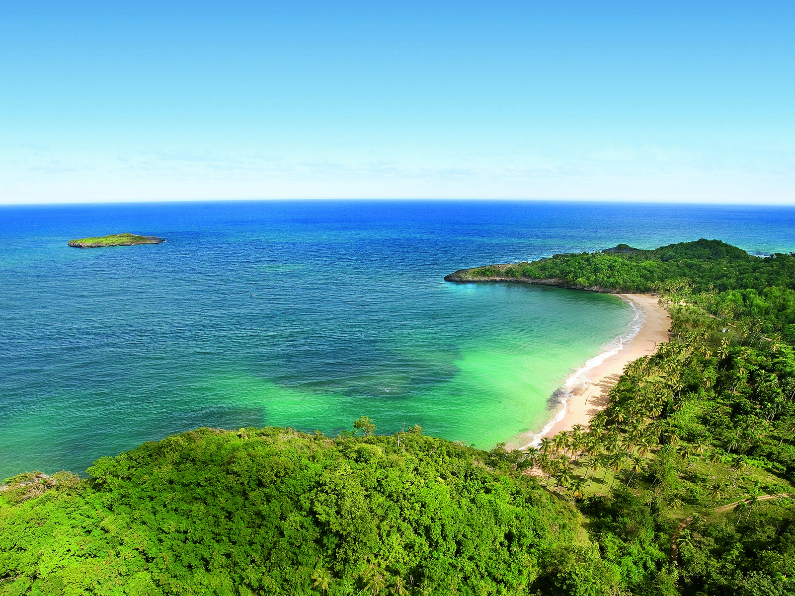 Laden Sie das Landschaft, Palms, Sea, Strand-Bild kostenlos auf Ihren PC-Desktop herunter