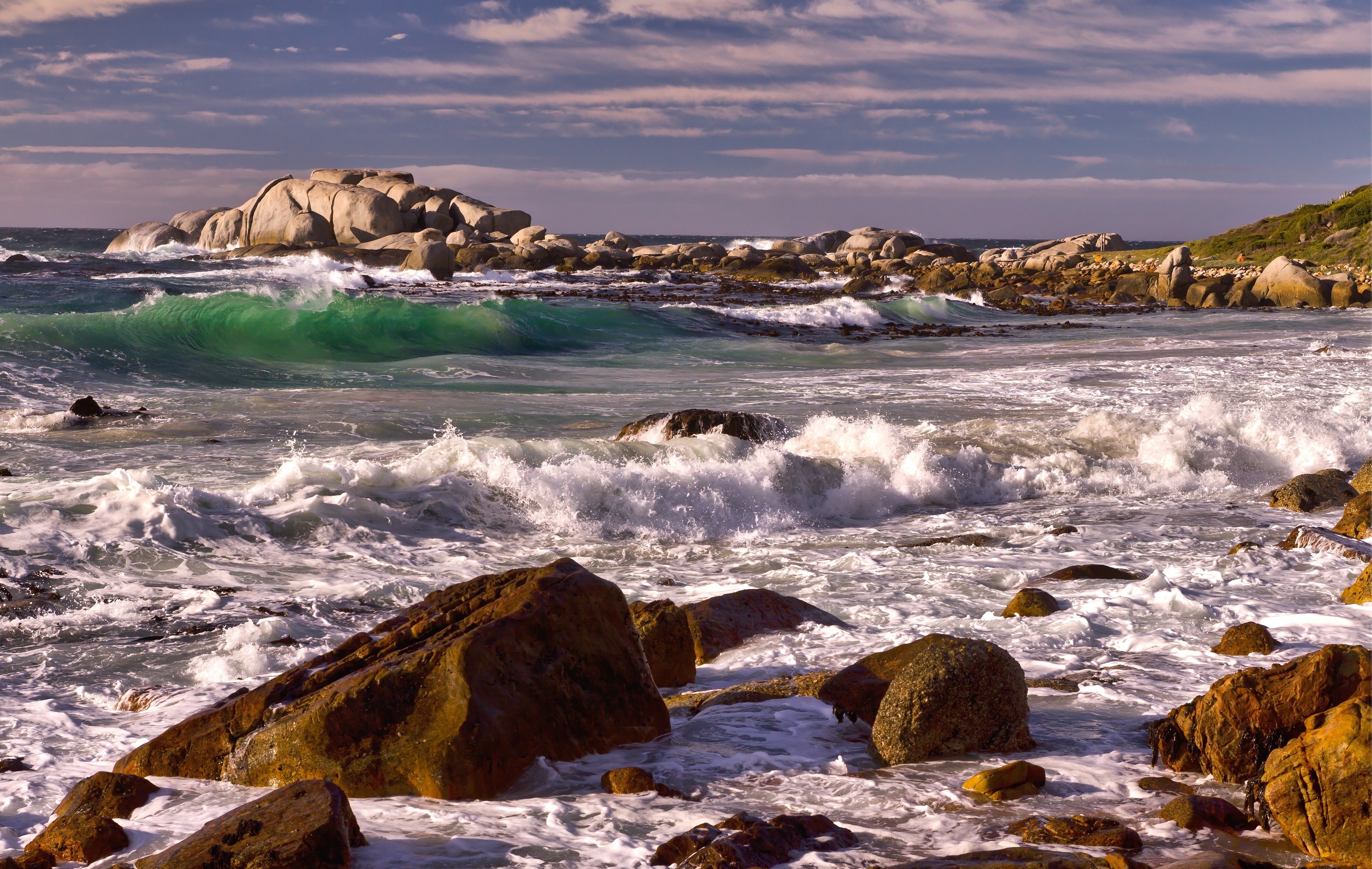 Free download wallpaper Nature, Stones, Rocks, Landscape, Sea, Waves on your PC desktop