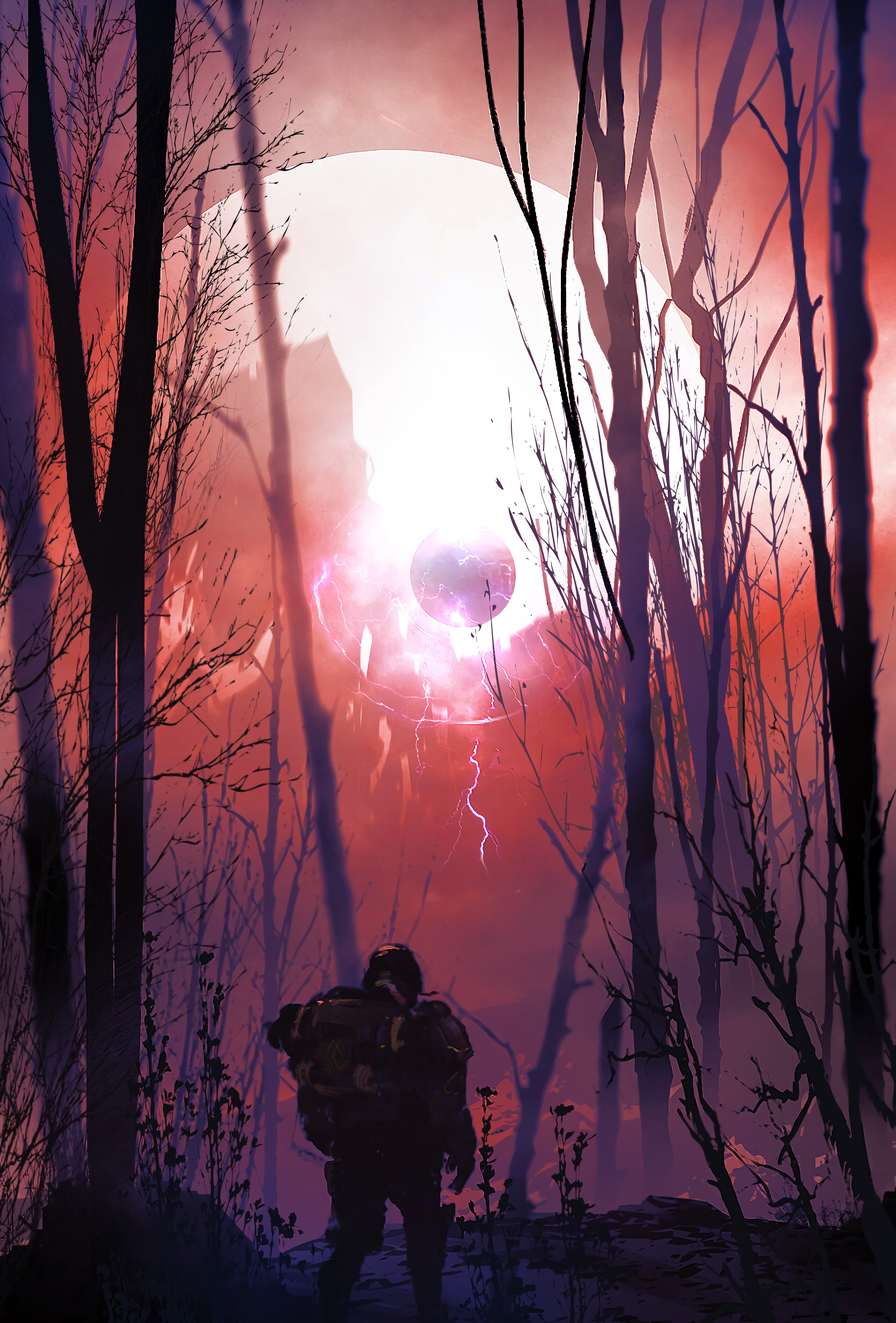 soldier, art, sci fi, fiction, silhouette, that's incredible Full HD