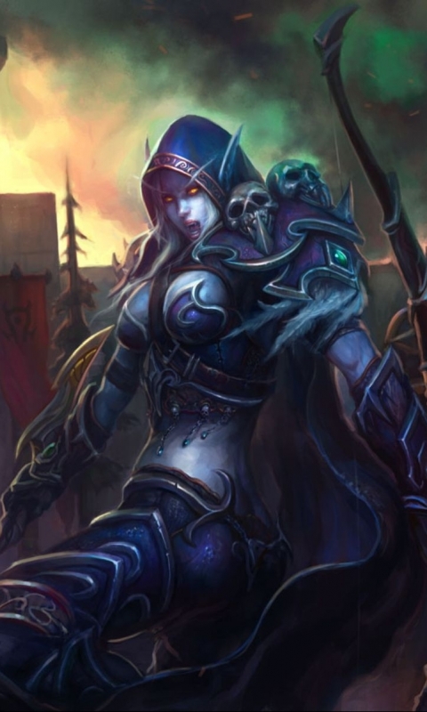 Download mobile wallpaper Warcraft, Video Game, World Of Warcraft, Sylvanas Windrunner, Thrall (World Of Warcraft) for free.