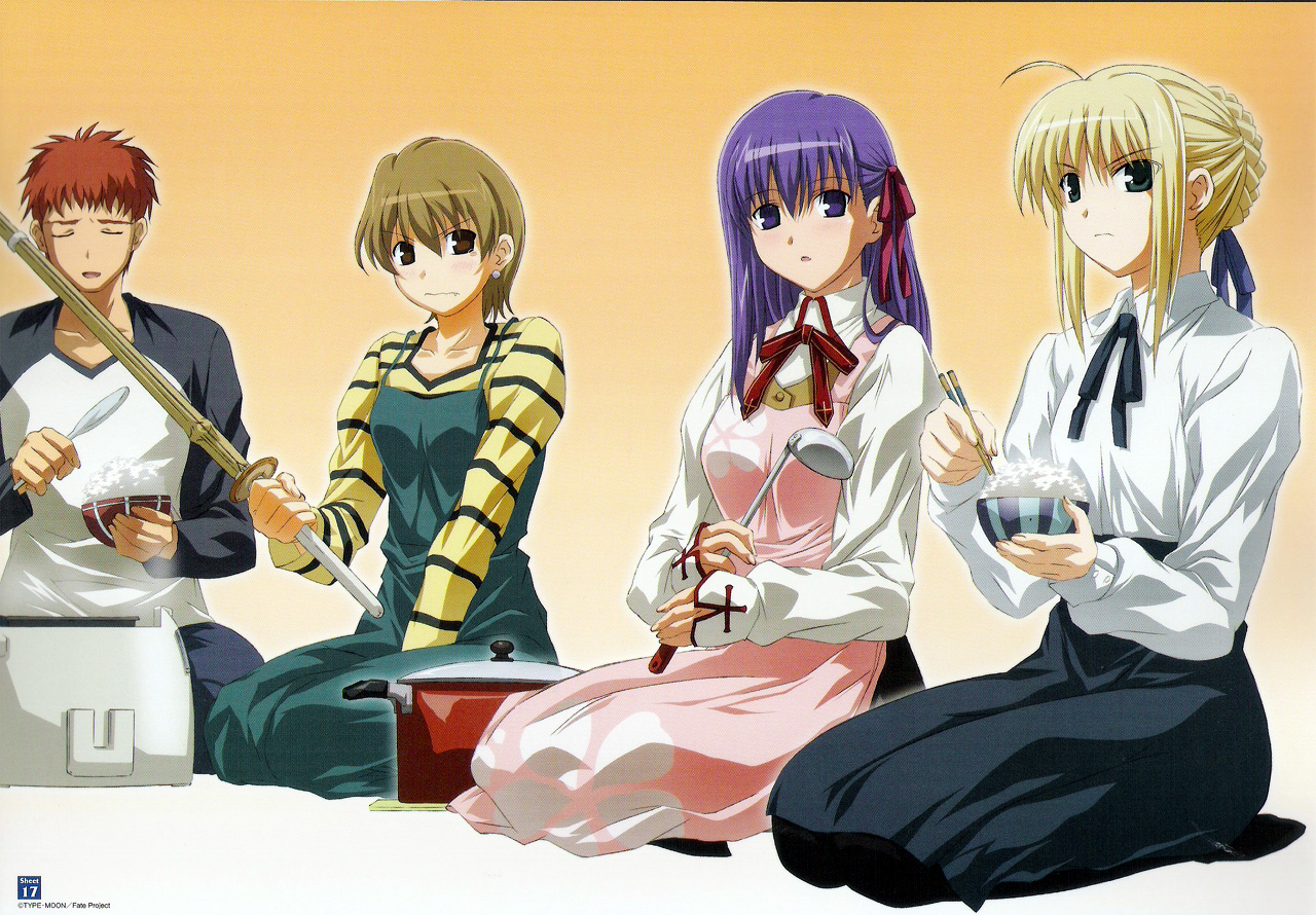 Download mobile wallpaper Anime, Saber (Fate Series), Fate/stay Night, Shirou Emiya, Taiga Fujimura for free.