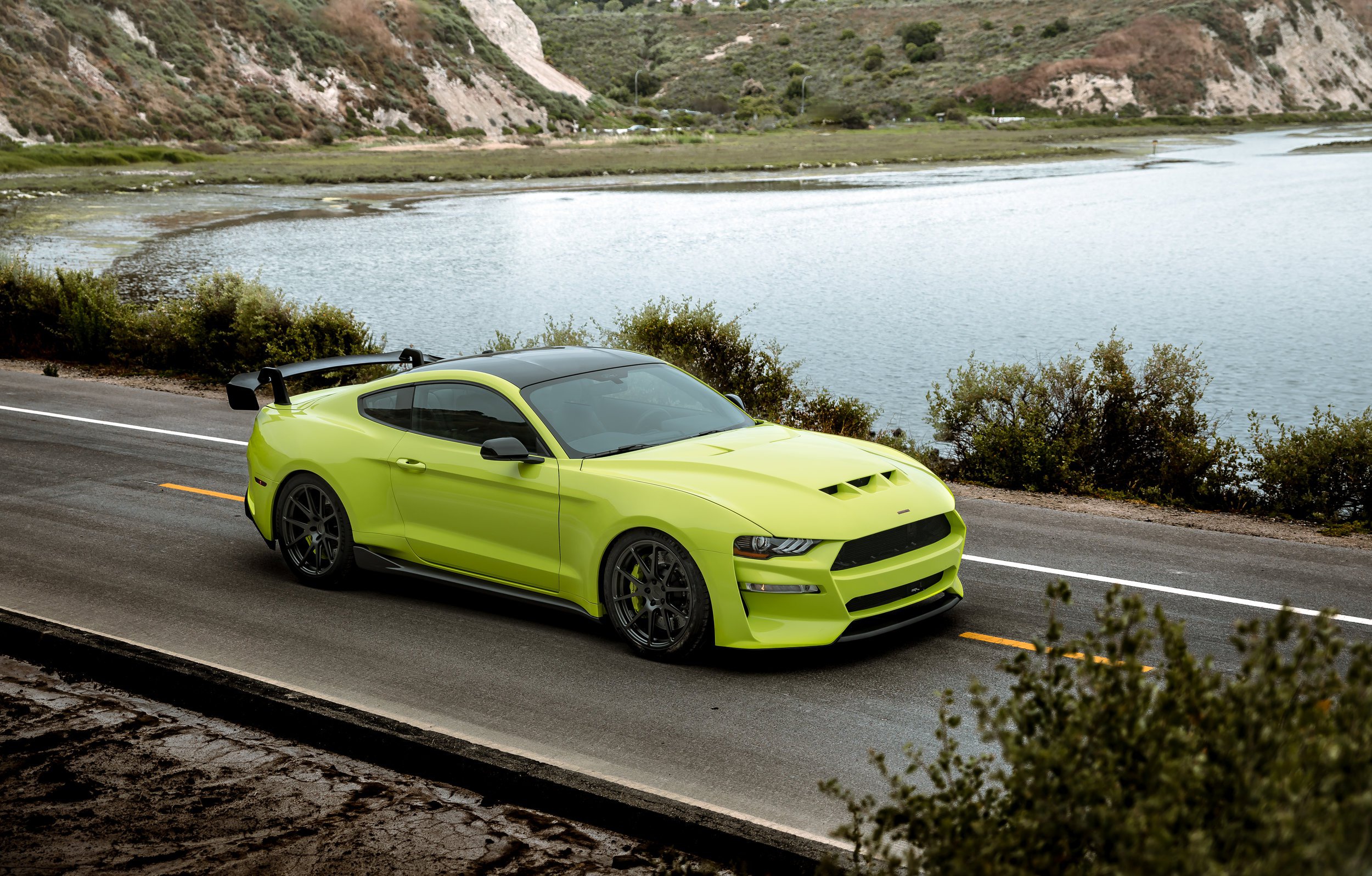 Download mobile wallpaper Ford, Car, Ford Mustang, Muscle Car, Vehicles, Green Car for free.