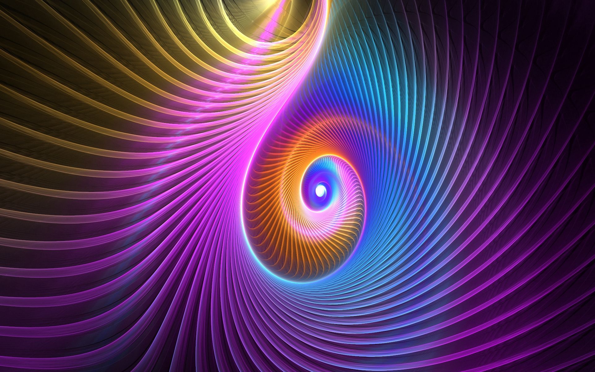 3d, abstract, bright, fractal Image for desktop