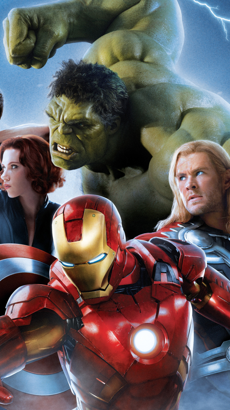 Download mobile wallpaper Hulk, Iron Man, Movie, Thor, Black Widow, The Avengers, Avengers: Age Of Ultron for free.