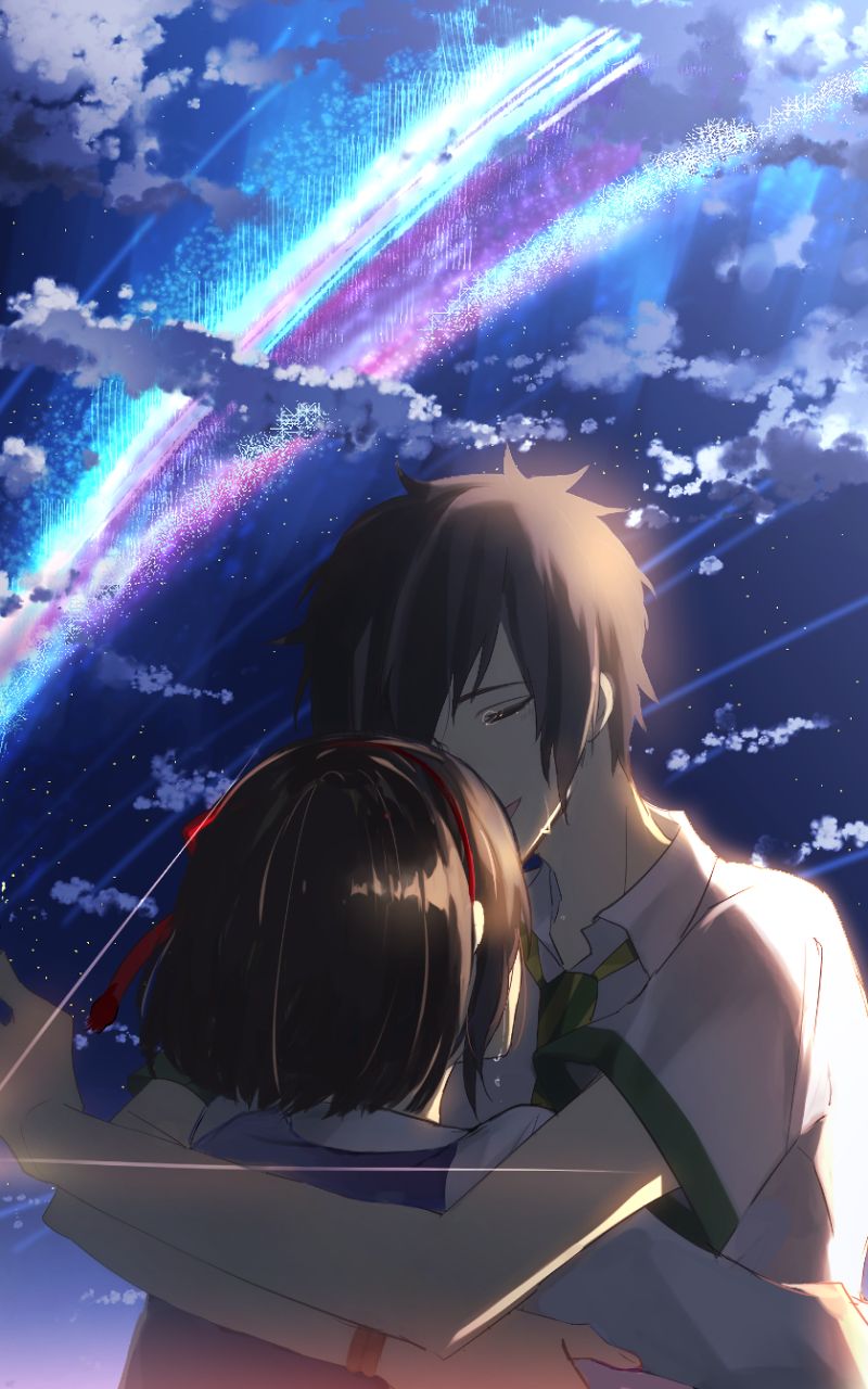 Descarga gratuita de fondo de pantalla para móvil de Animado, Kimi No Na Wa, Mitsuha Miyamizu, Taki Tachibana.