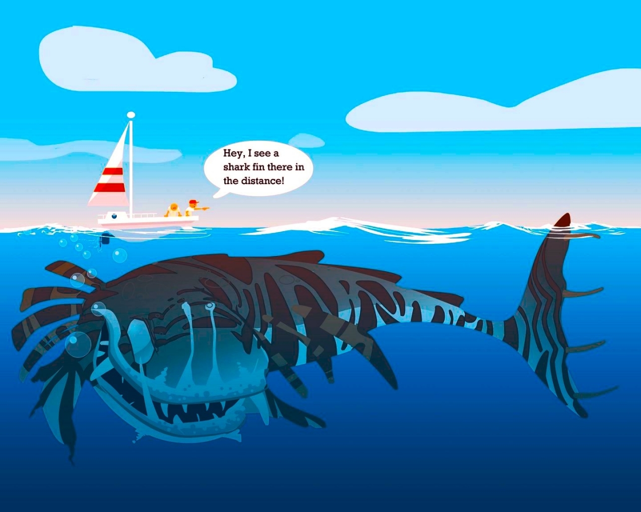 Laden Sie das Humor, Tiere, Komisch, Hai-Bild kostenlos auf Ihren PC-Desktop herunter