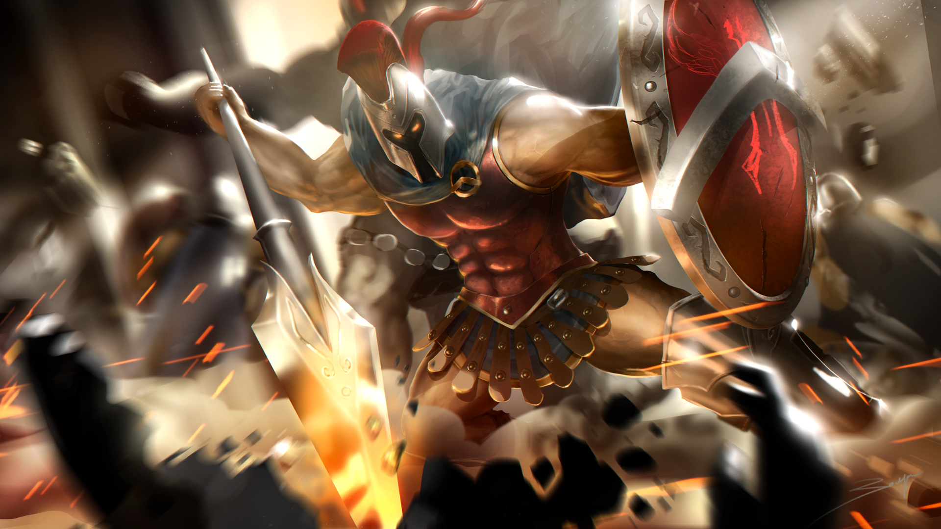 Free download wallpaper League Of Legends, Video Game, Pantheon (League Of Legends) on your PC desktop