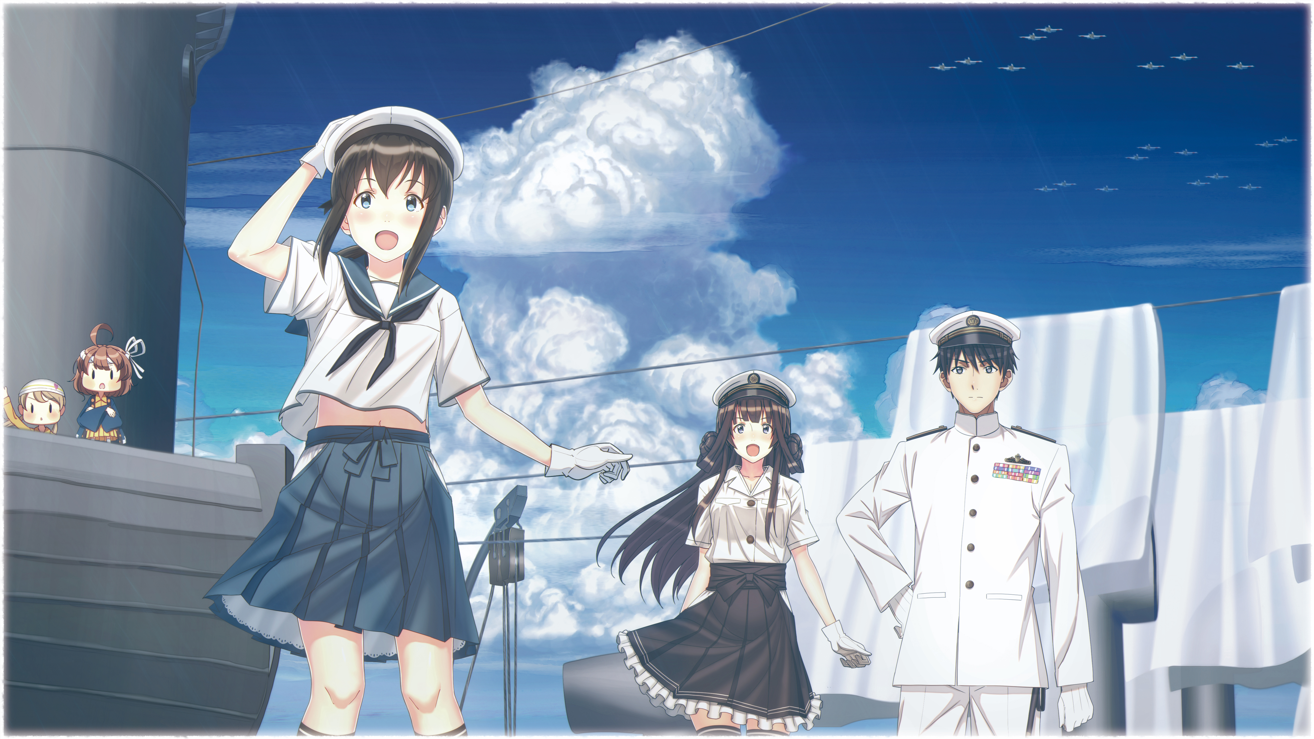 Baixar papel de parede para celular de Anime, Coleção Kantai, Fubuki (Kancolle), Kongou (Kancolle), Almirante (Kancolle) gratuito.