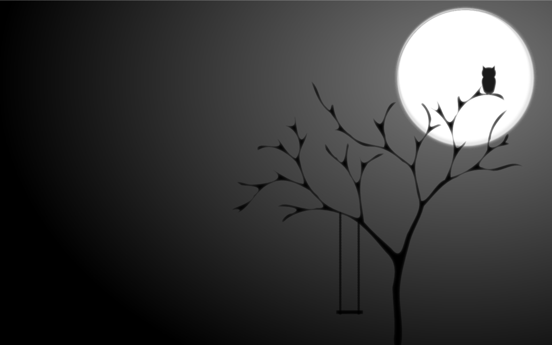 Free download wallpaper Owl, Dark, Tree, Artistic on your PC desktop