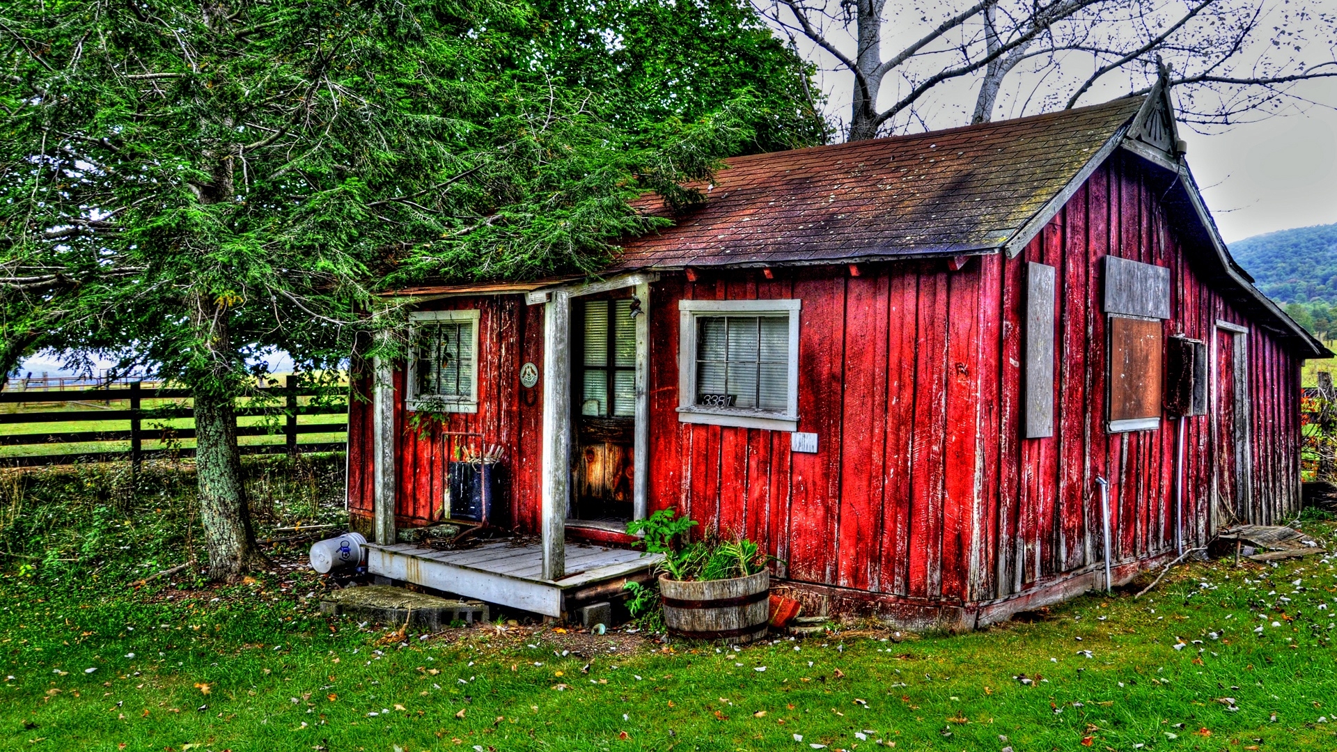 Download mobile wallpaper Tree, House, Hdr, Shack, Man Made for free.