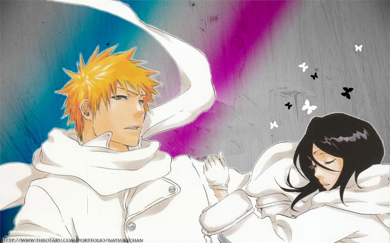 Laden Sie das Bleach, Rukia Kuchiki, Animes, Ichigo Kurosaki-Bild kostenlos auf Ihren PC-Desktop herunter