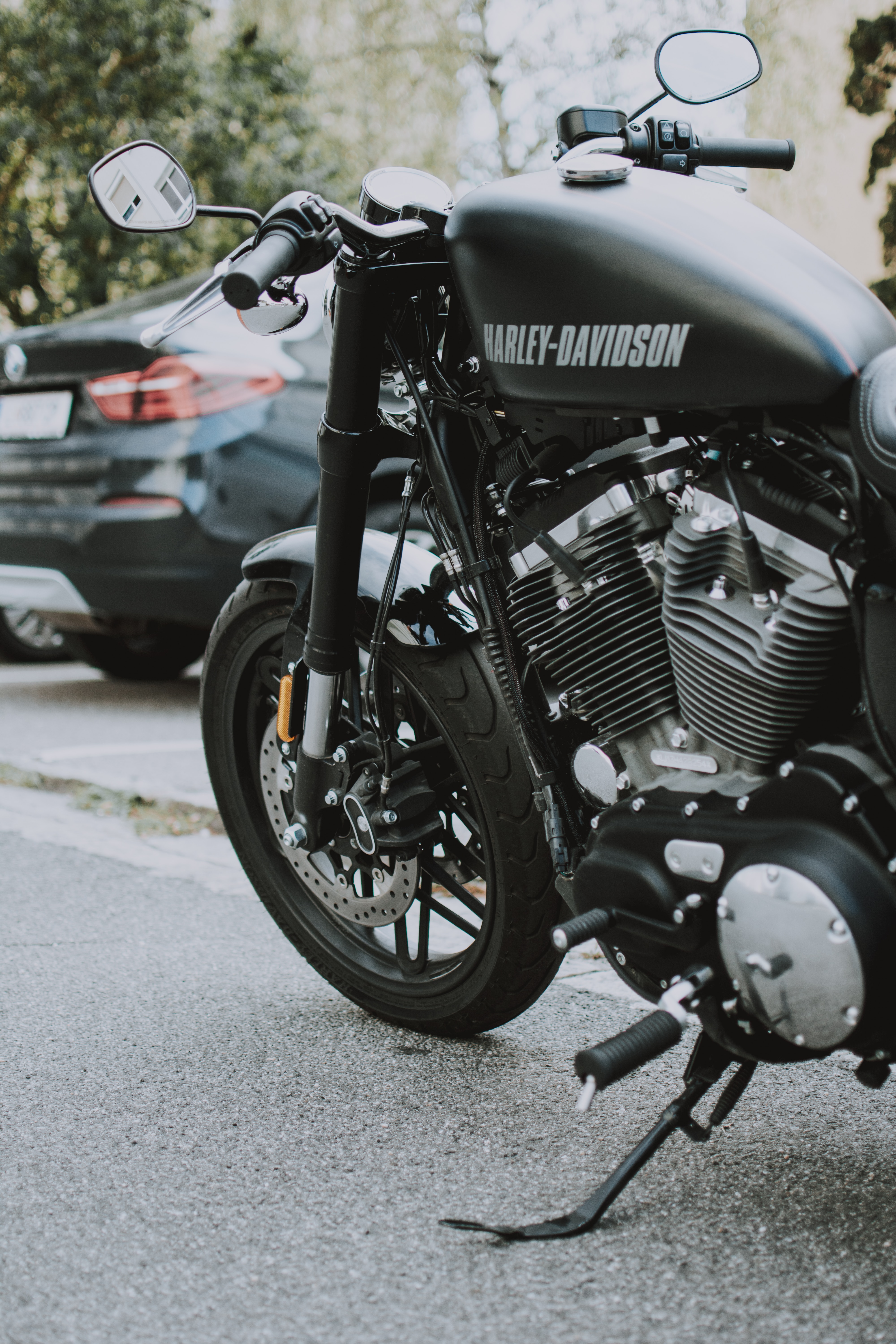 harley davidson, bike, motorcycles, black, side view, motorcycle HD wallpaper