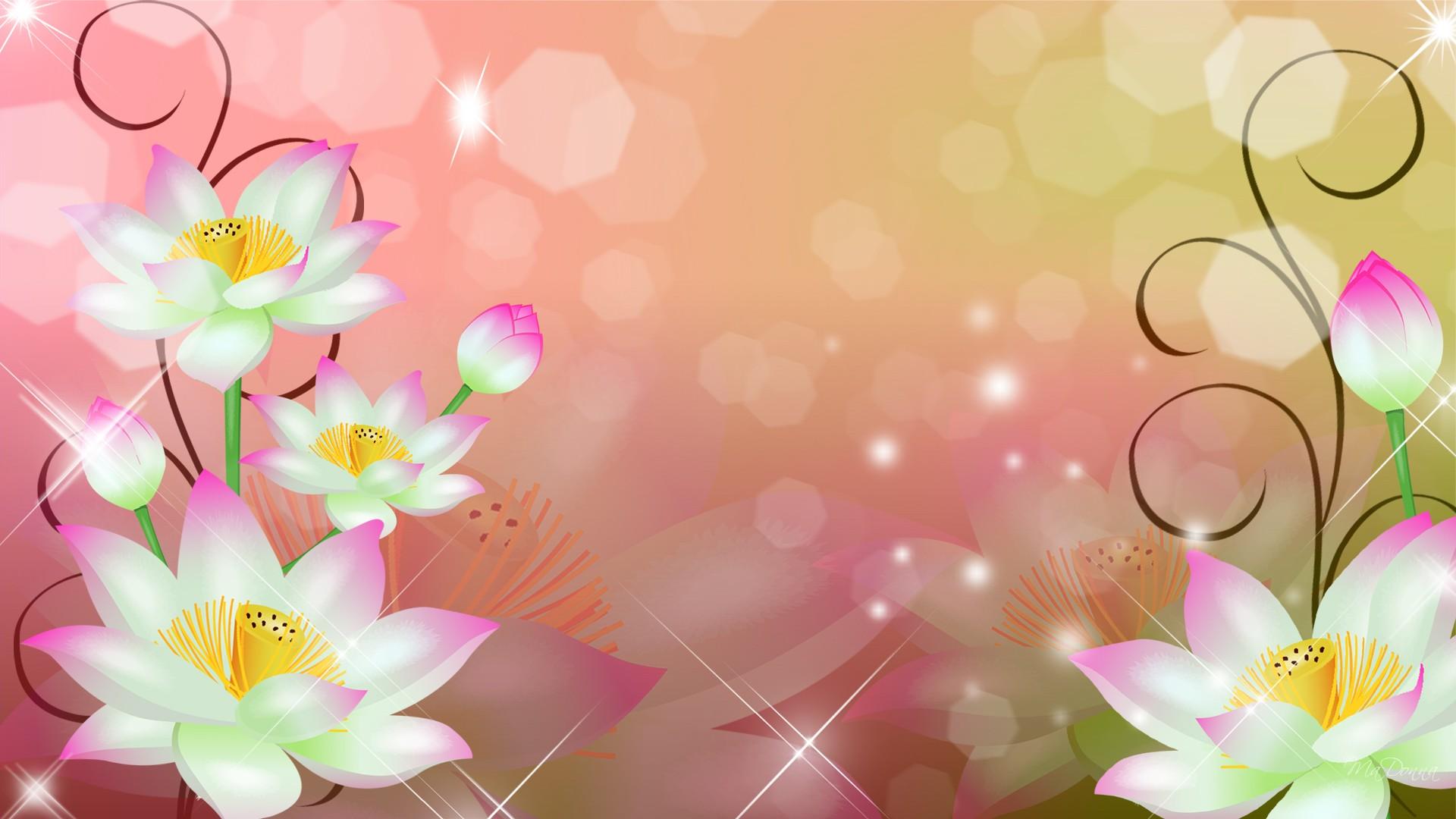 Free download wallpaper Flowers, Lotus, Flower, Artistic, White Flower on your PC desktop