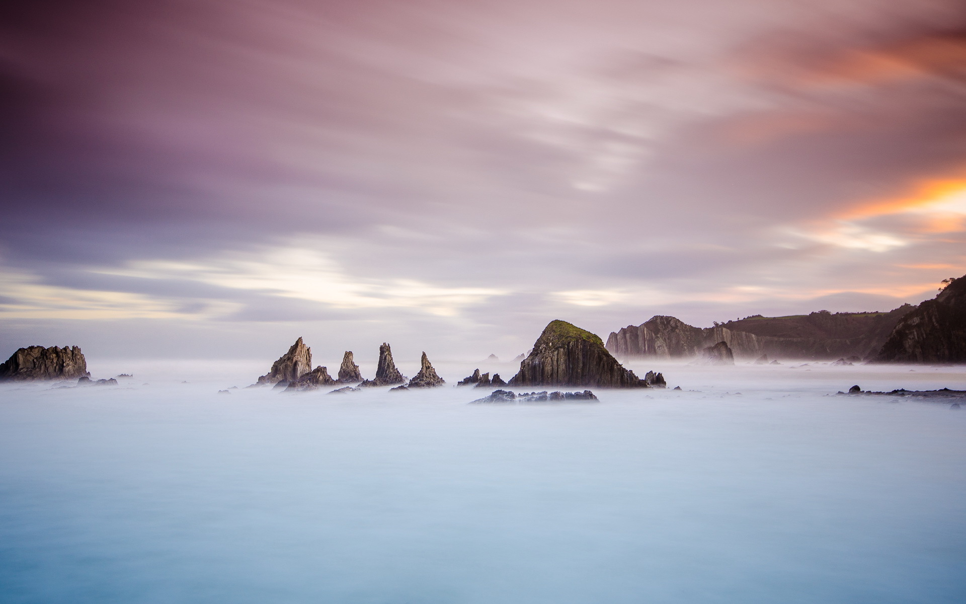 Descarga gratuita de fondo de pantalla para móvil de Naturaleza, Costa, Niebla, Océano, Tierra/naturaleza, Paisaje Marino.