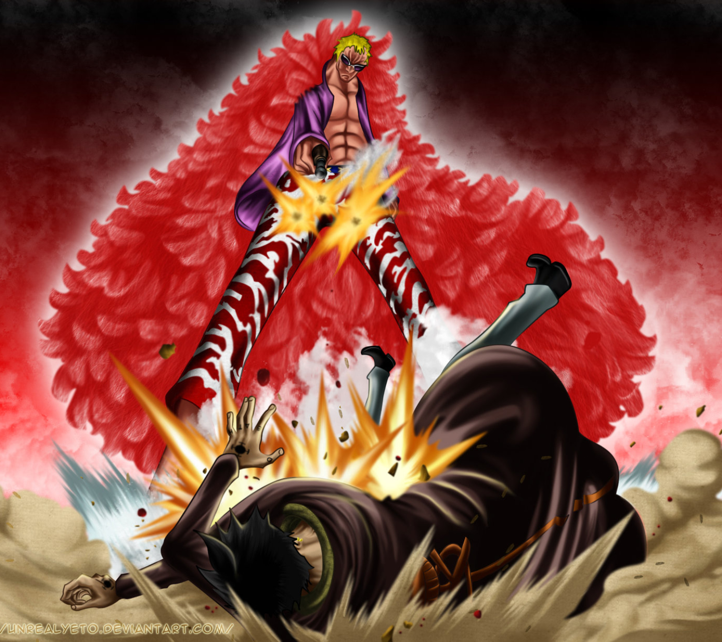 Download mobile wallpaper Anime, One Piece, Trafalgar Law, Donquixote Doflamingo for free.