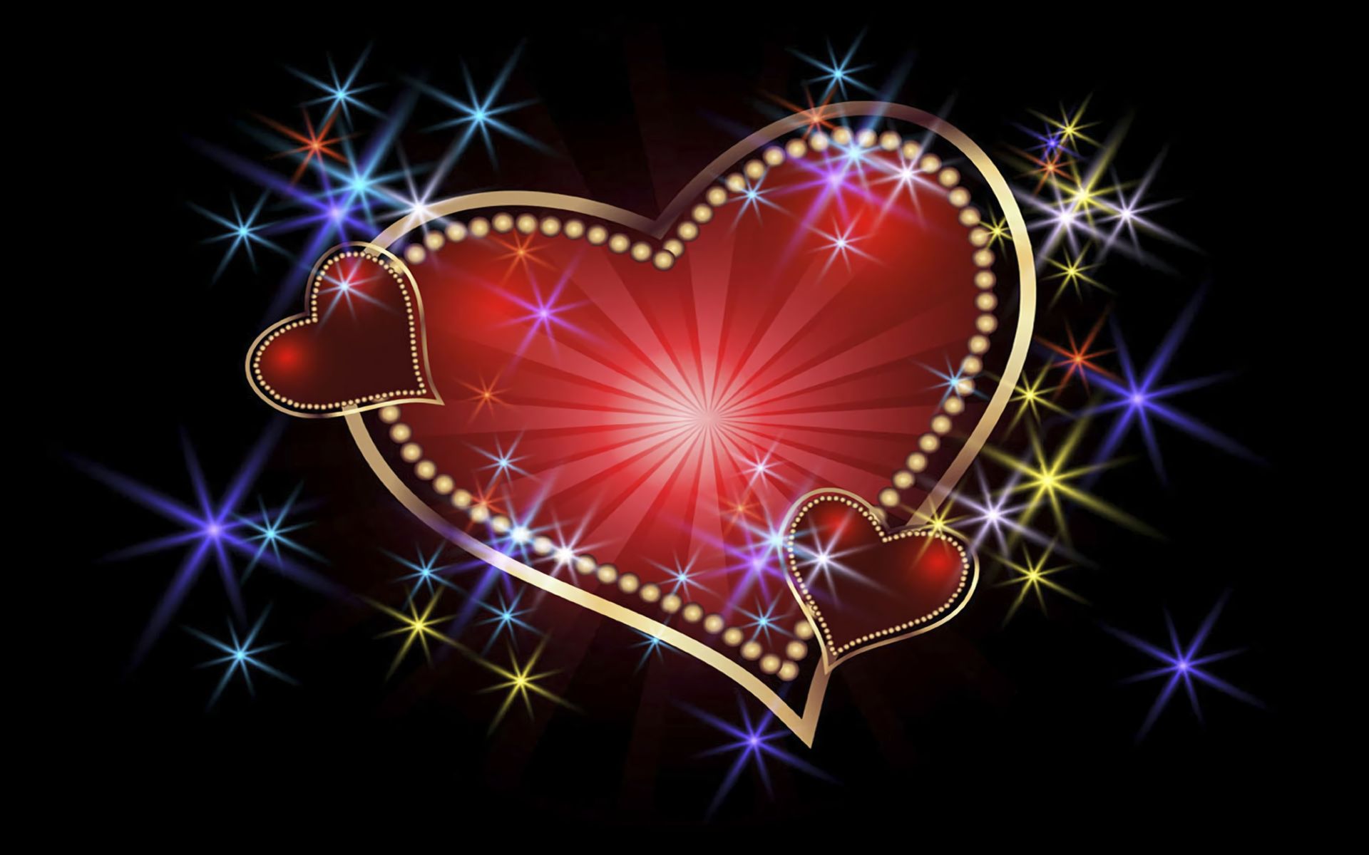 Download mobile wallpaper Love, Heart, Artistic, Sparkles for free.