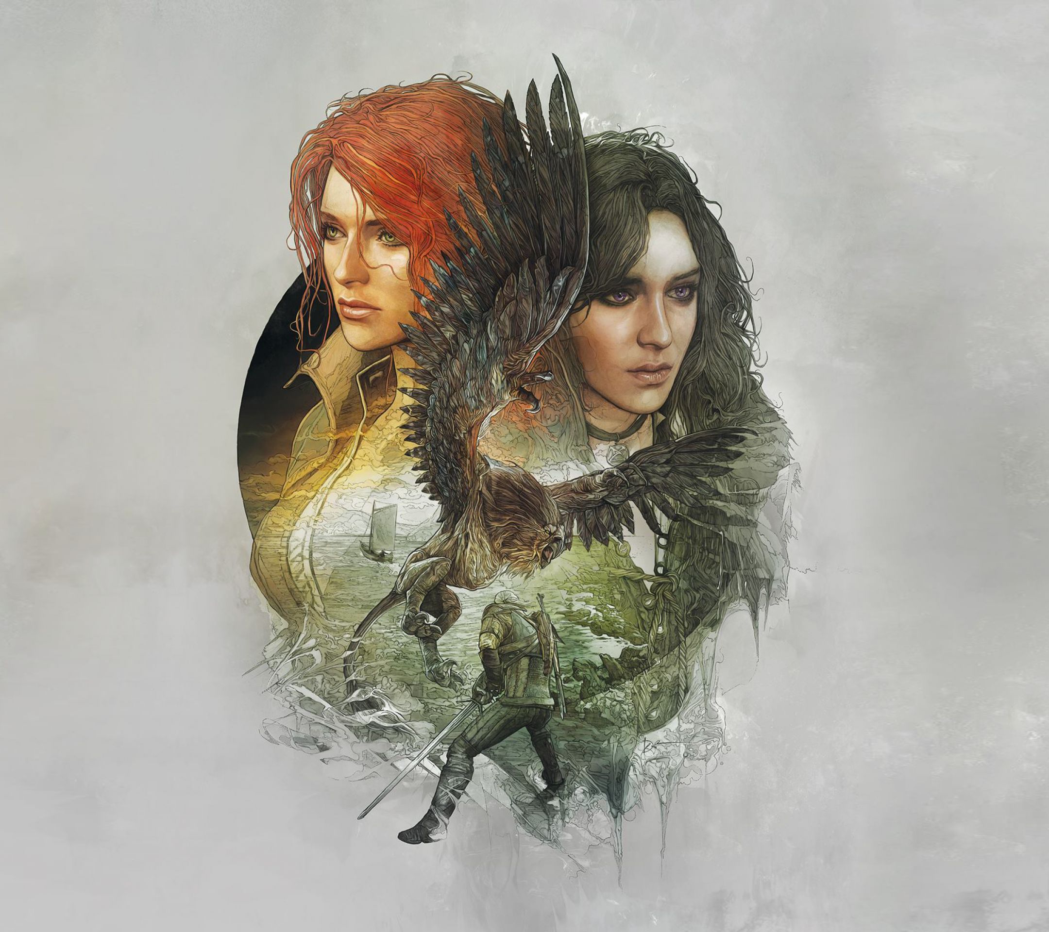 Laden Sie das Computerspiele, Der Hexer, Triss Merigold, The Witcher 3: Wild Hunt, Yennefer Von Vengerberg-Bild kostenlos auf Ihren PC-Desktop herunter