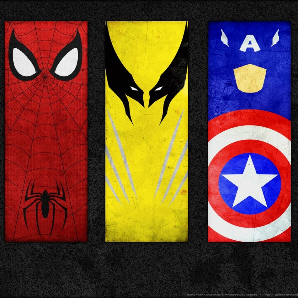 Baixar papel de parede para celular de Homem Aranha, Pontão, Homem De Ferro, Capitão América, Wolverine, História Em Quadrinhos, Quadrinhos Da Marvel gratuito.