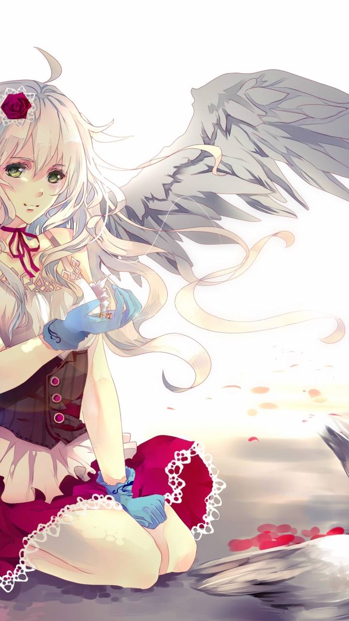 Download mobile wallpaper Anime, Wings, Angel for free.