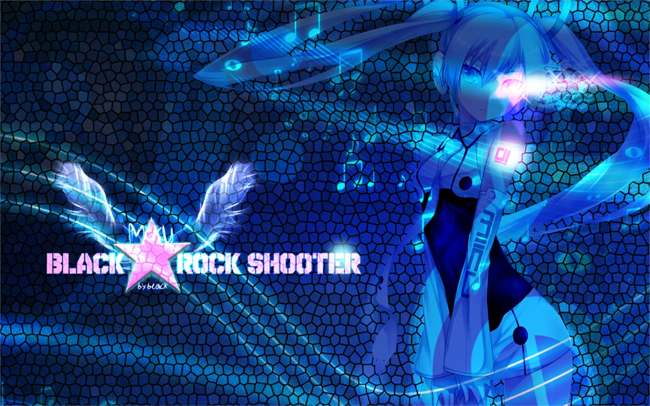 Free download wallpaper Anime, Black Rock Shooter, Crossover, Hatsune Miku on your PC desktop