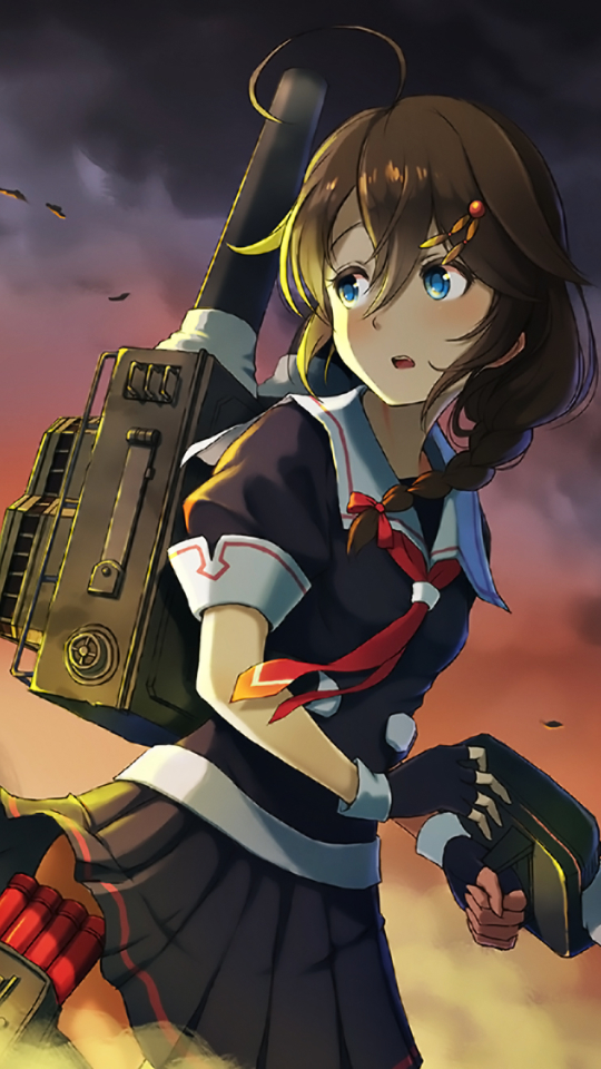 Handy-Wallpaper Animes, Kantai Sammlung, Shigure (Kancolle) kostenlos herunterladen.